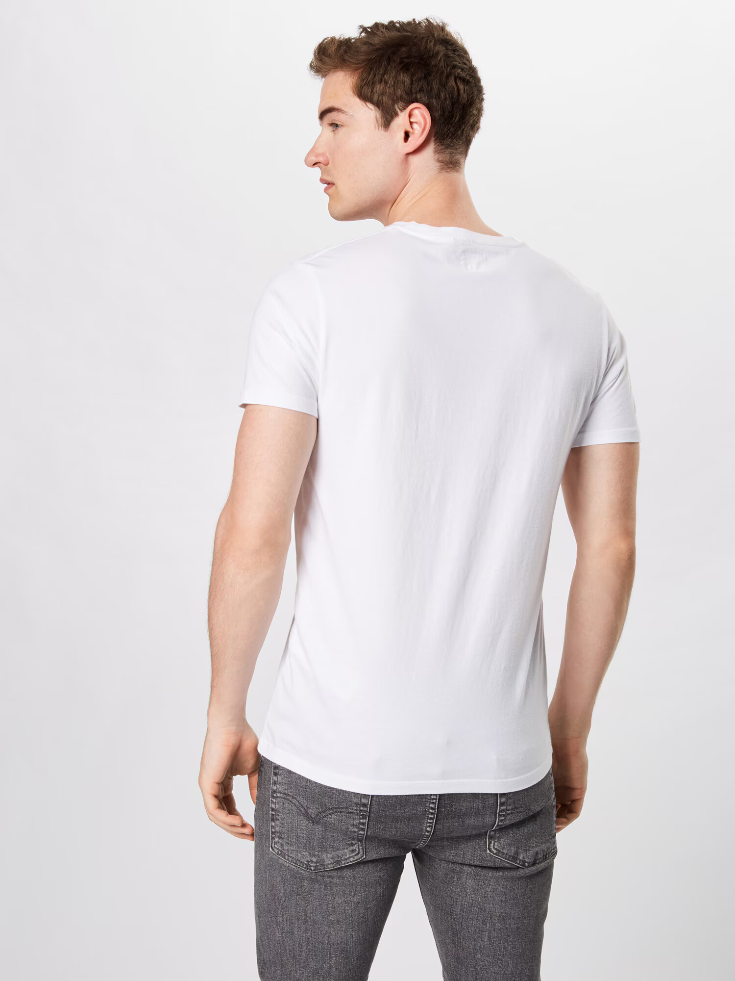 LEVI'S Majica 'ORIGINAL HM VNECK NEUTRALS' rdeča / bela - Pepit.si