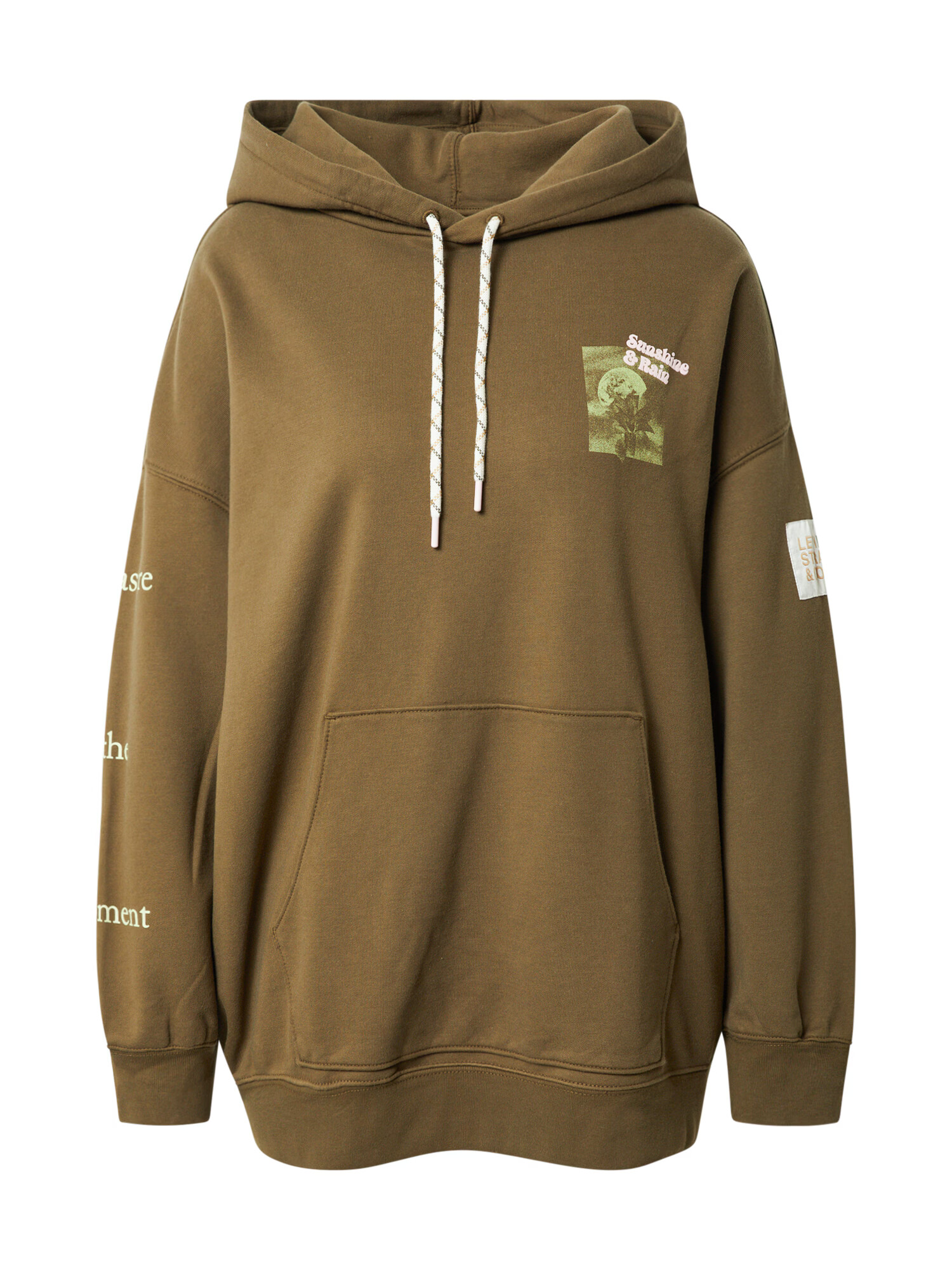 LEVI'S Majica 'GRAPHIC ORON HOODIE GREENS' oliva / svetlo zelena - Pepit.si