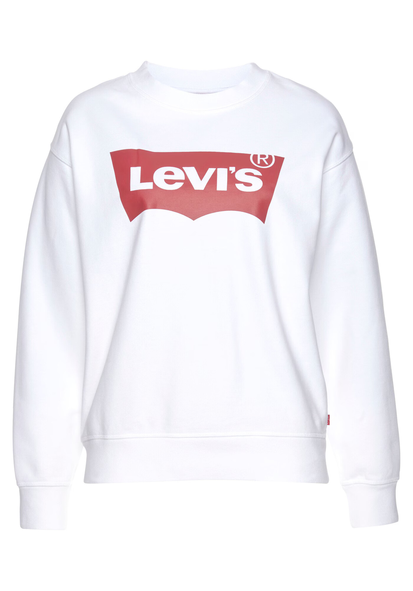 LEVI'S Majica 'GRAPHIC STANDARD CREW NEUTRALS' temno rdeča / bela - Pepit.si