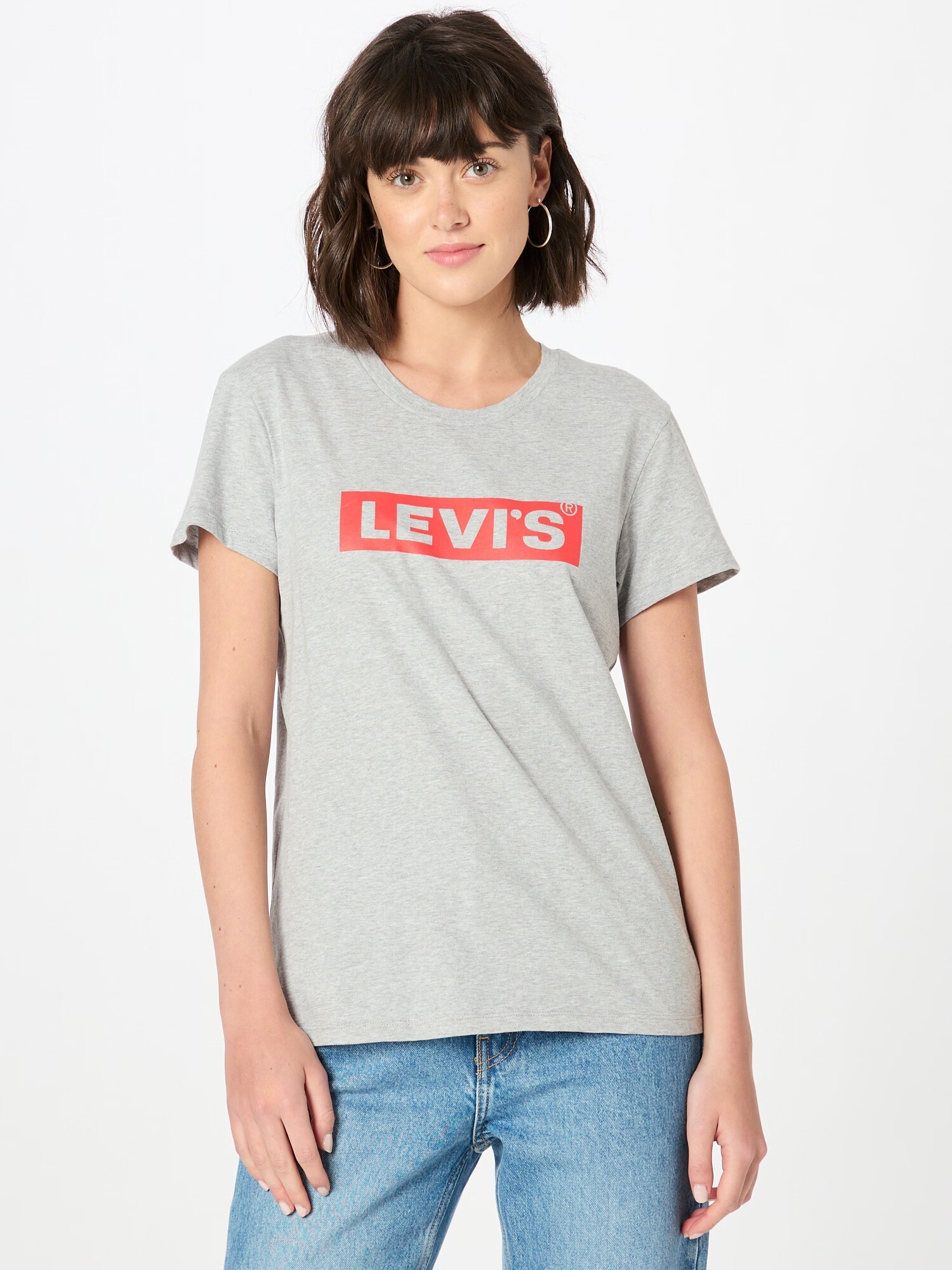 LEVI'S Majica pegasto siva / svetlo rdeča - Pepit.si