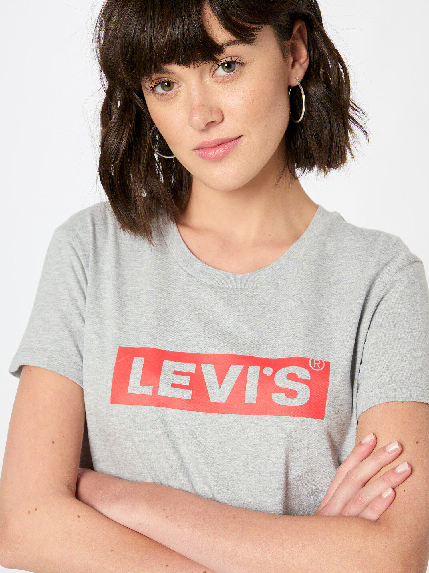 LEVI'S Majica pegasto siva / svetlo rdeča - Pepit.si