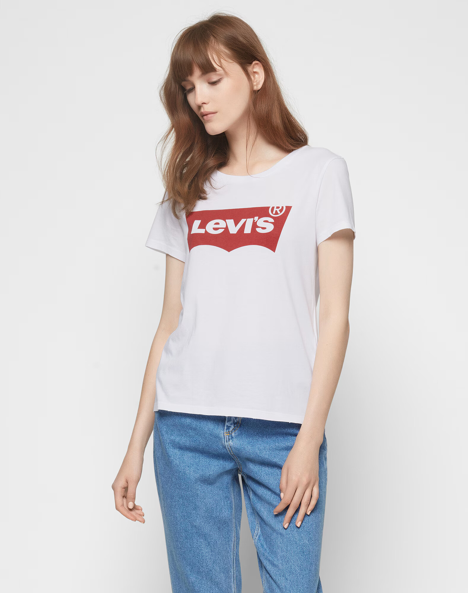 LEVI'S Majica 'THE PERFECT TEE NEUTRALS' rdeča / off-bela - Pepit.si