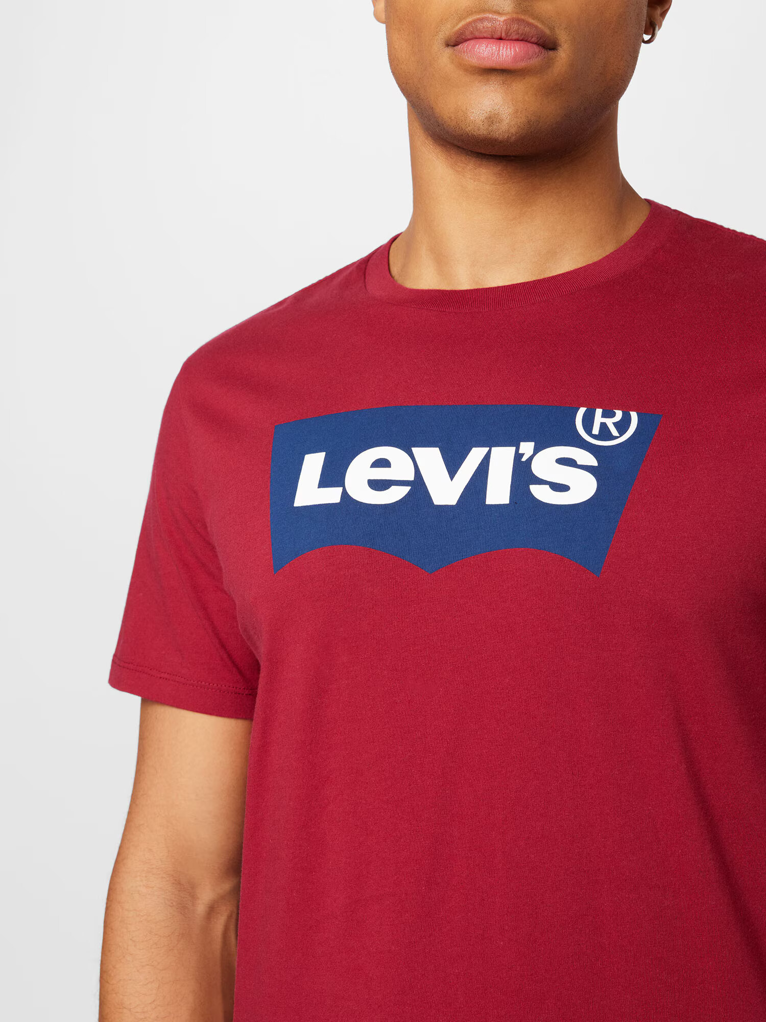 LEVI'S Majica rdeča / vinsko rdeča / bela - Pepit.si