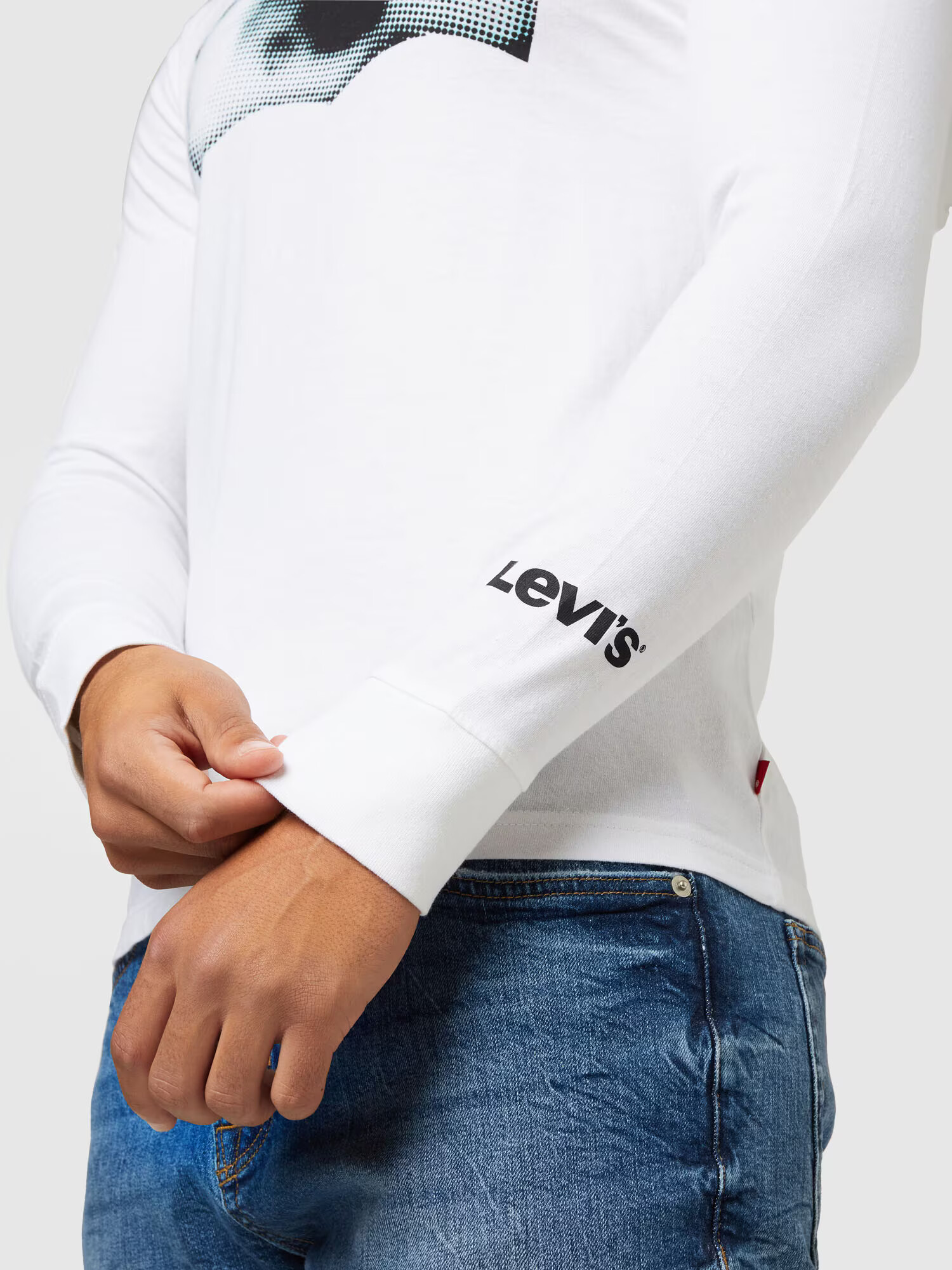 LEVI'S Majica 'RELAXED' črna / bela - Pepit.si