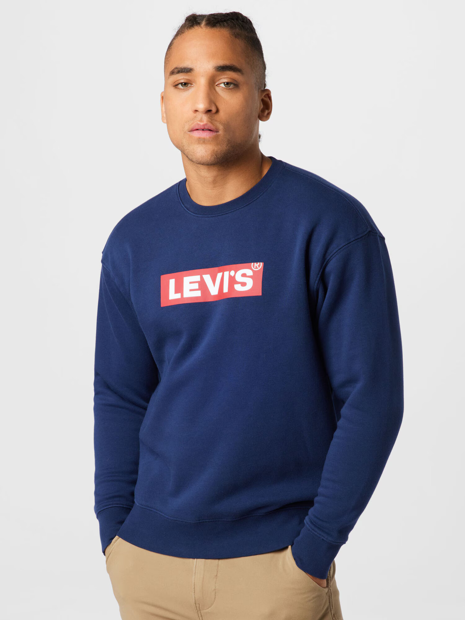 LEVI'S Majica 'T3 RELAXED GRAPHIC CREW MULTI-COLOR' modra / svetlo rdeča / bela - Pepit.si