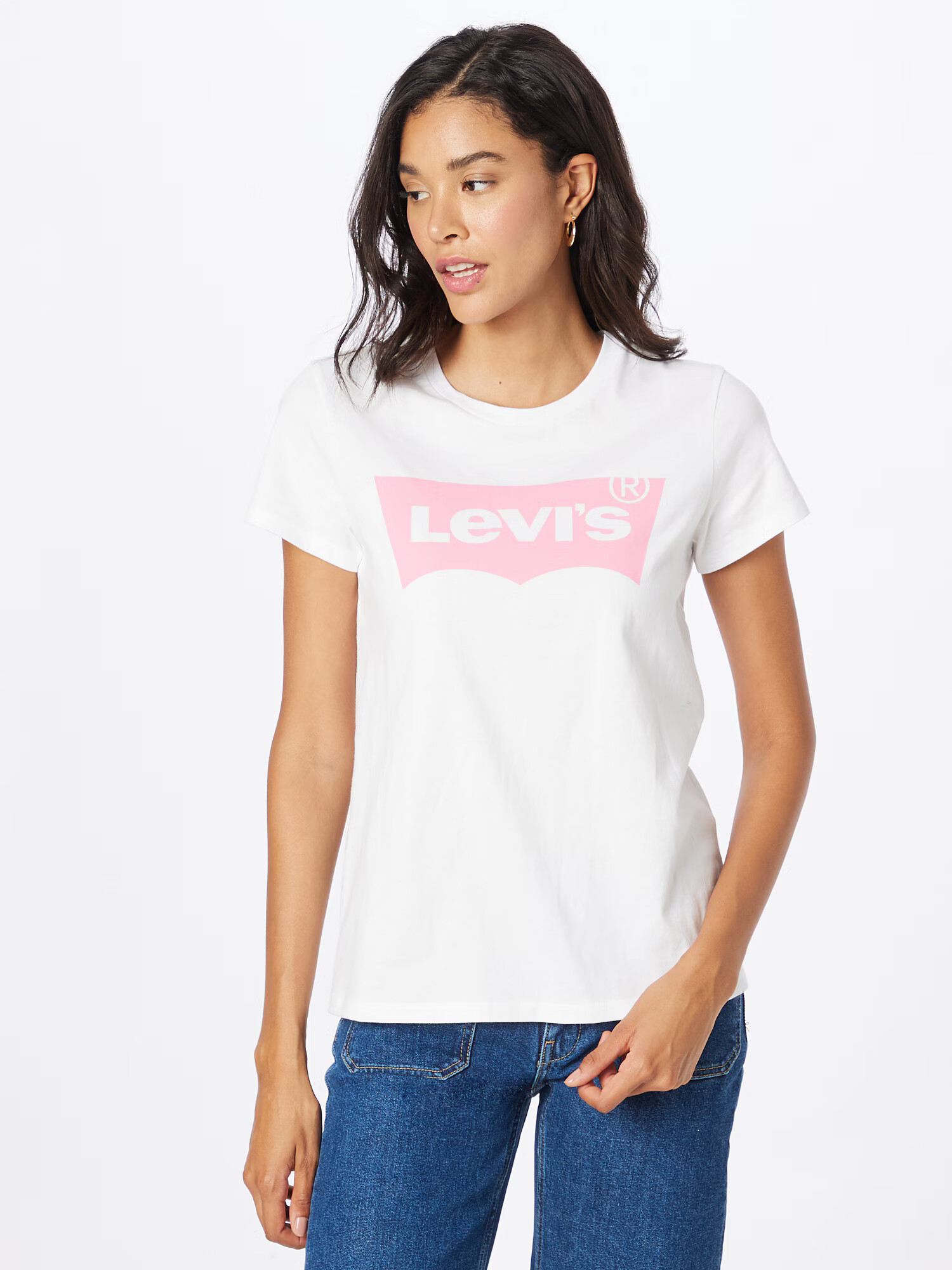 LEVI'S Majica roza / bela - Pepit.si