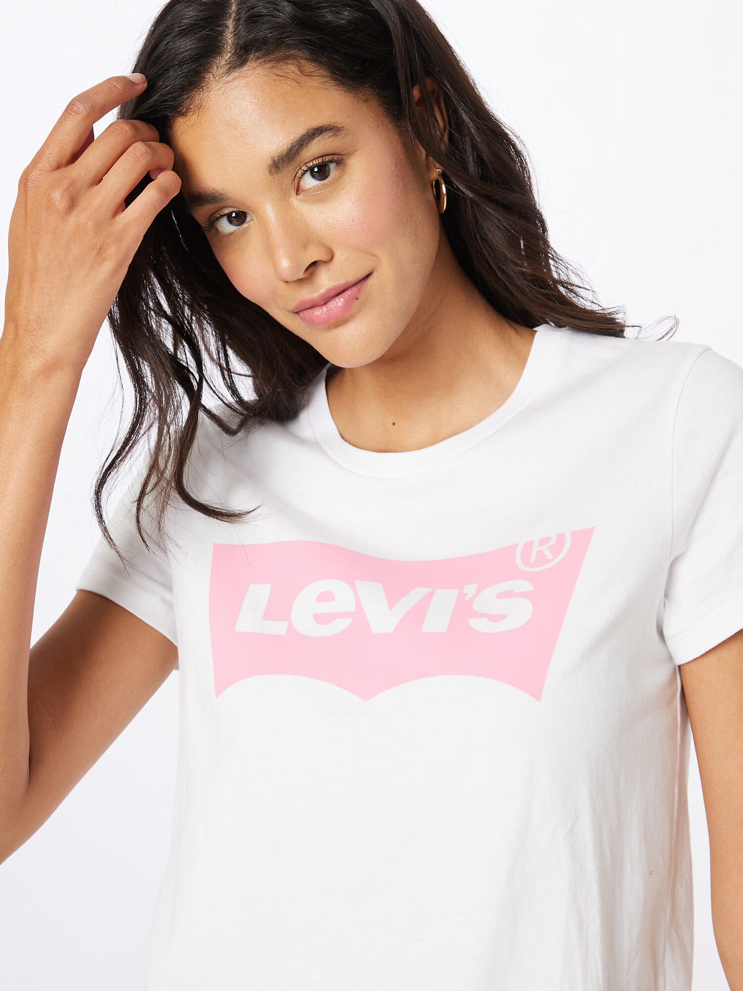 LEVI'S Majica roza / bela - Pepit.si