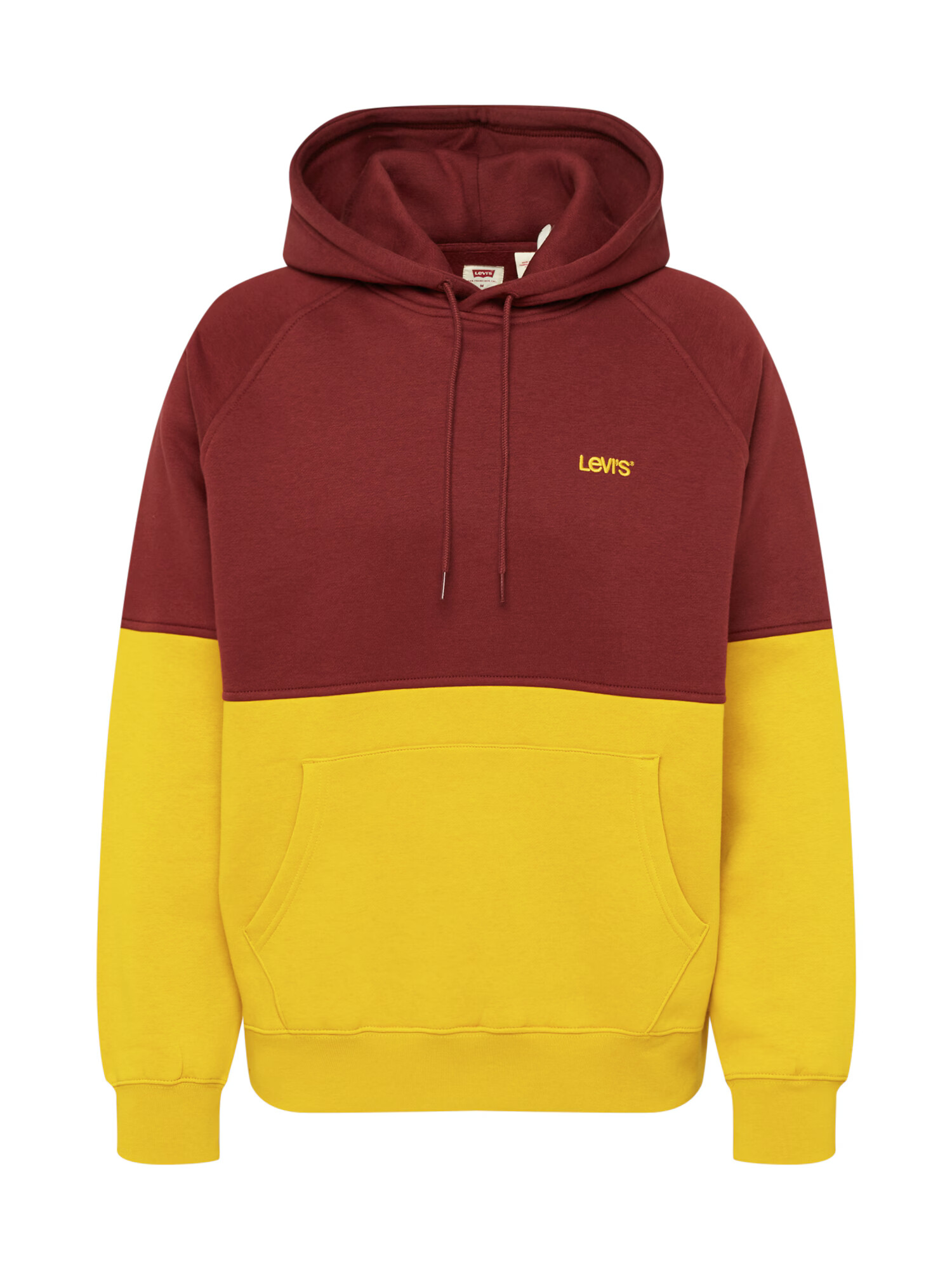 LEVI'S Majica 'VARSITY HOODIE MULTI-COLOR' rumena / bordo - Pepit.si