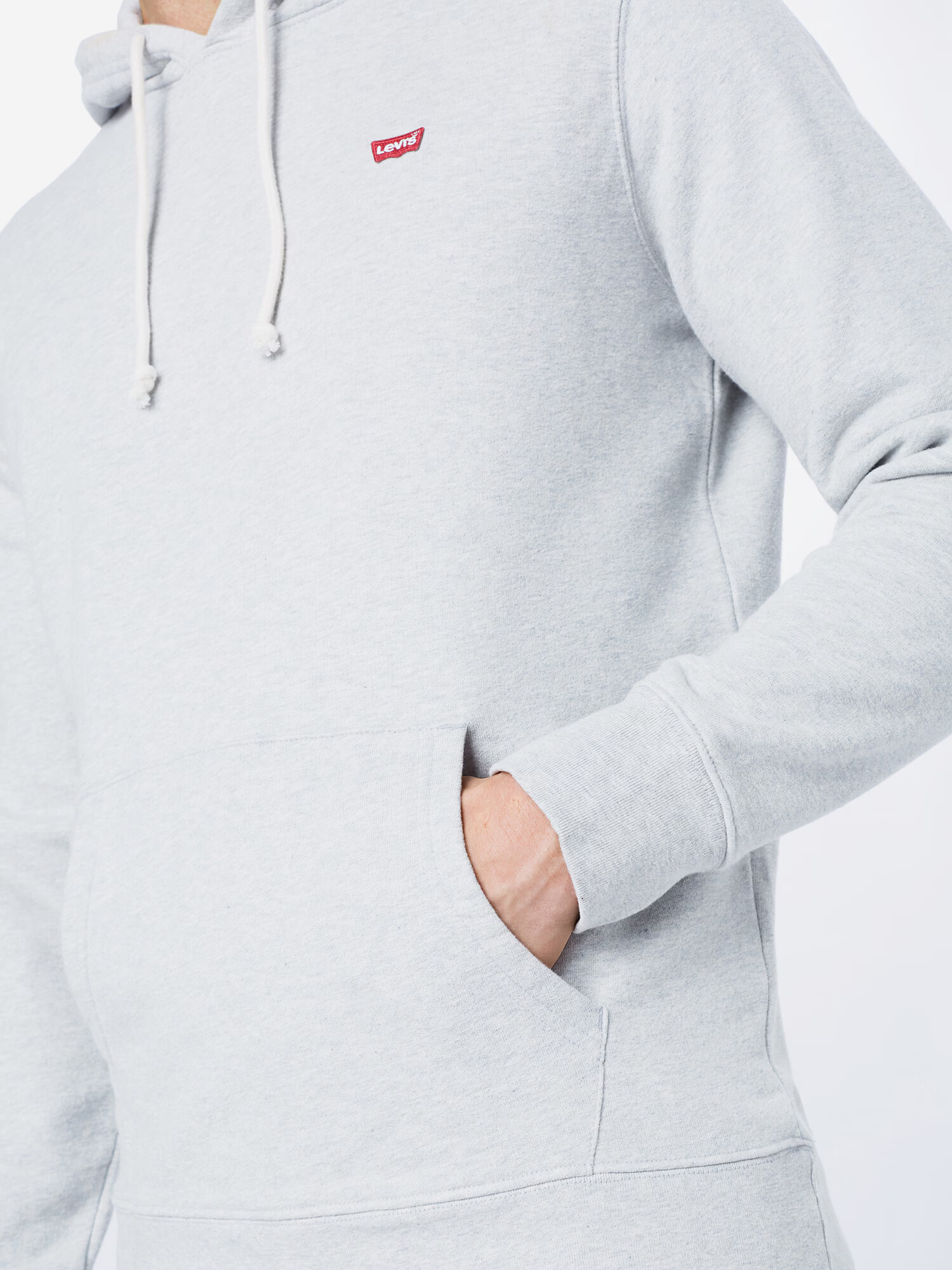 LEVI'S Majica 'NEW ORIGINAL HOODIE NEUTRALS' siva / rdeča / bela - Pepit.si