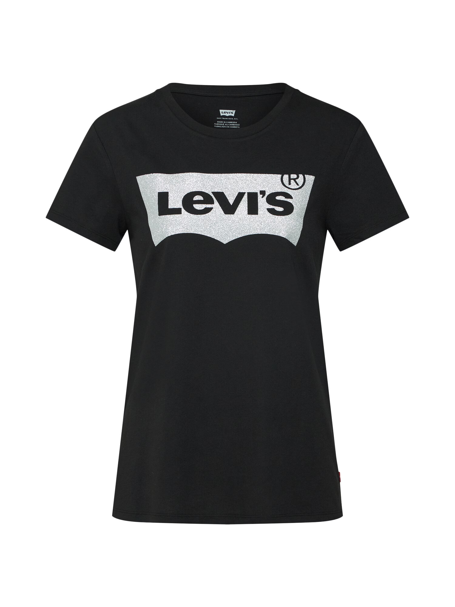 LEVI'S Majica 'THE PERFECT TEE BLACKS' črna / srebrna - Pepit.si