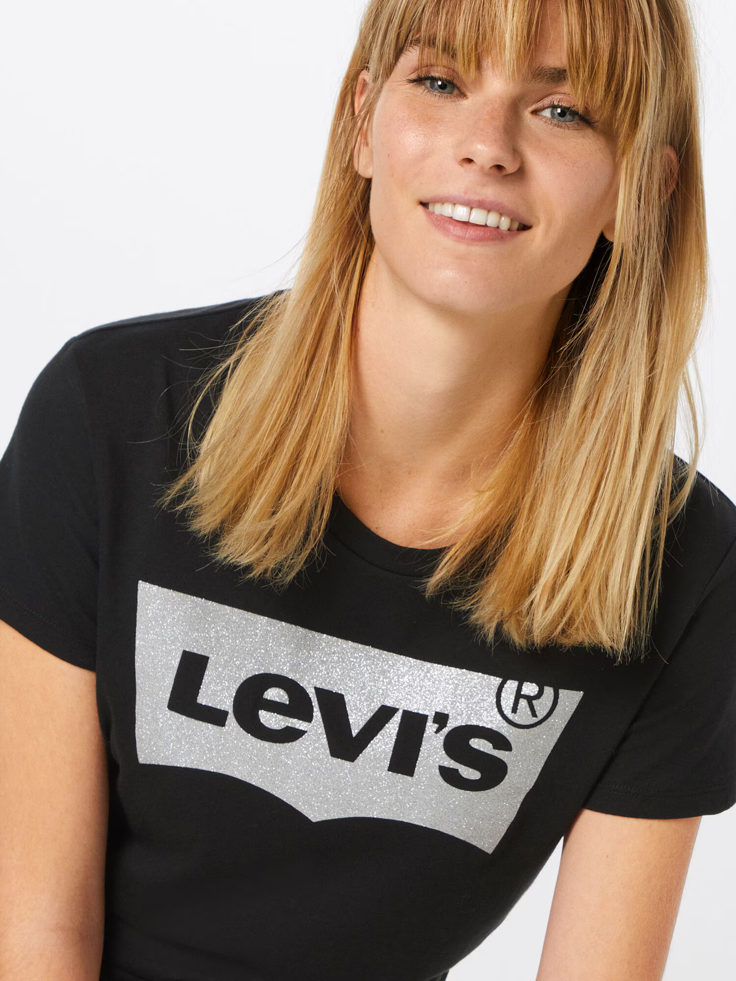 LEVI'S Majica 'THE PERFECT TEE BLACKS' črna / srebrna - Pepit.si