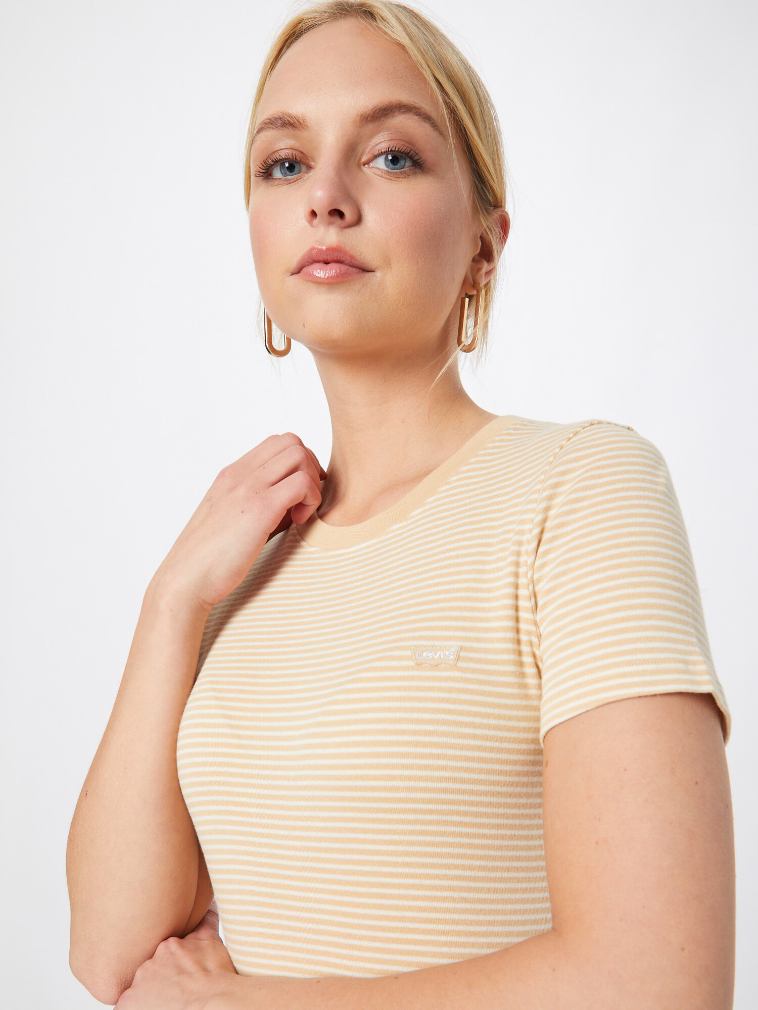 LEVI'S Majica 'SS RIB BABY TEE NEUTRALS' svetlo bež / med - Pepit.si