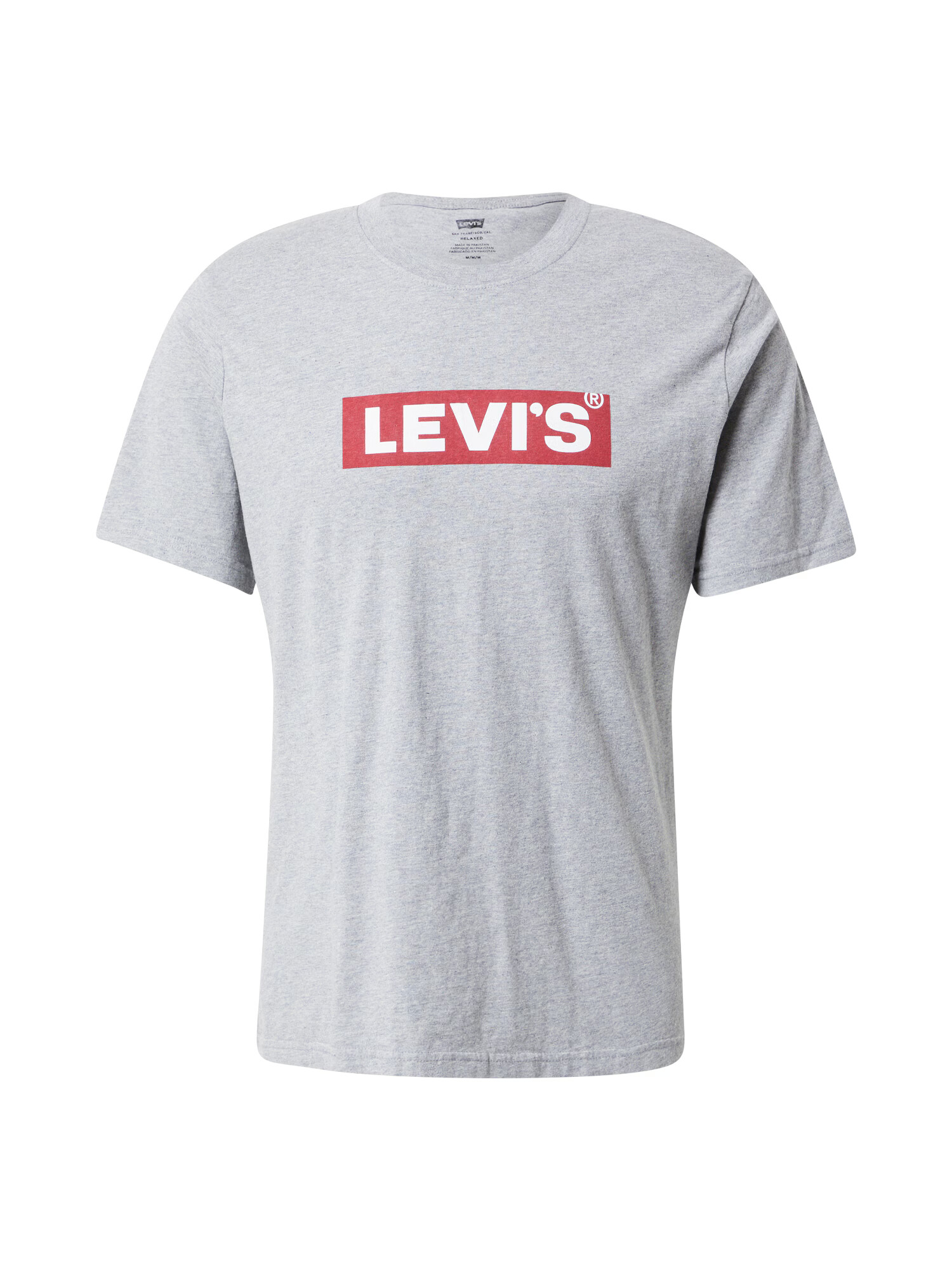 LEVI'S Majica 'SS RELAXED FIT TEE GREYS' svetlo siva / rdeča / bela - Pepit.si