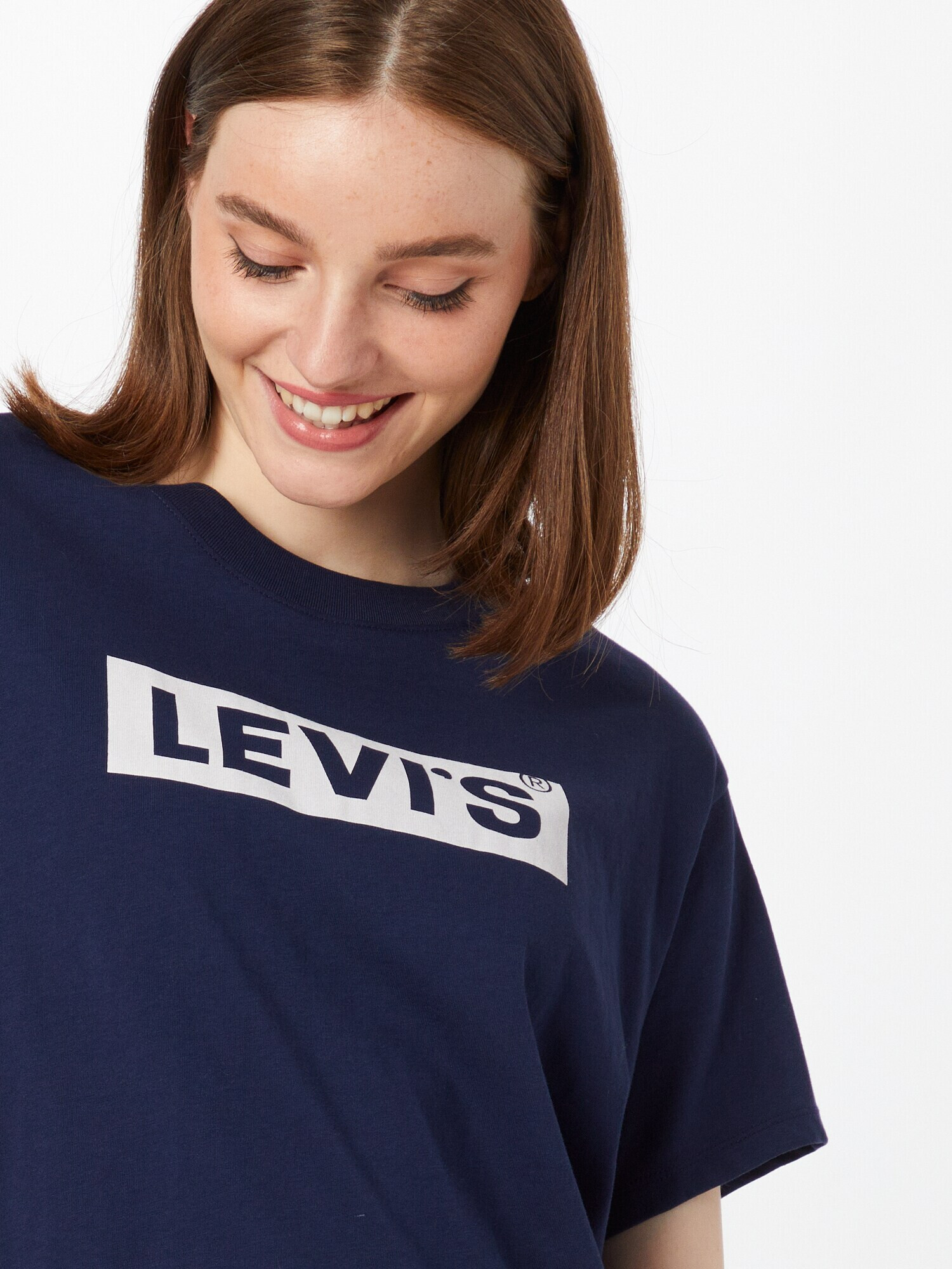 LEVI'S Majica 'Jordie' temno modra / bela - Pepit.si