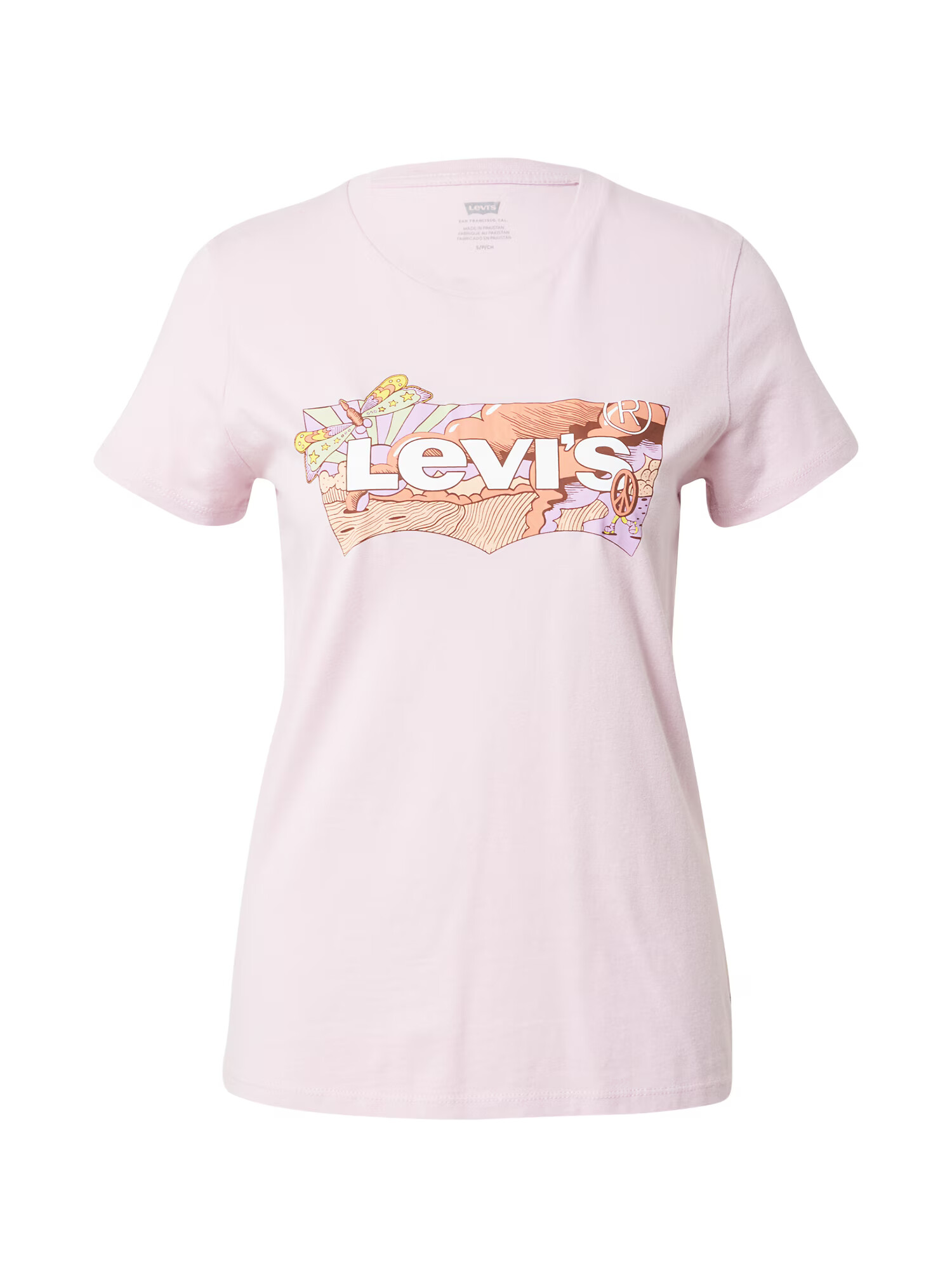 LEVI'S Majica 'THE PERFECT TEE GREENS' mešane barve / roza - Pepit.si