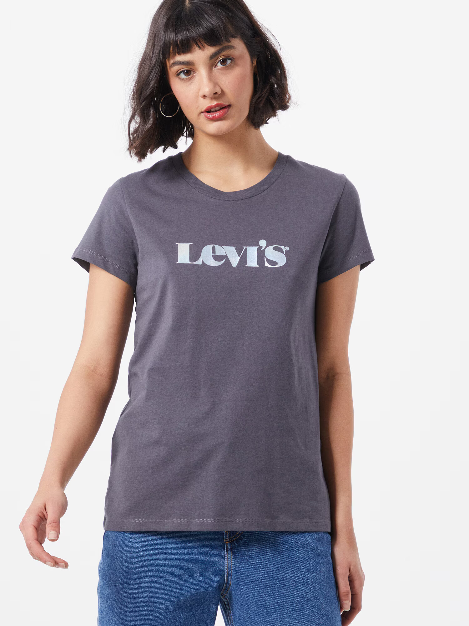 LEVI'S Majica 'The Perfect' temno siva / bela - Pepit.si