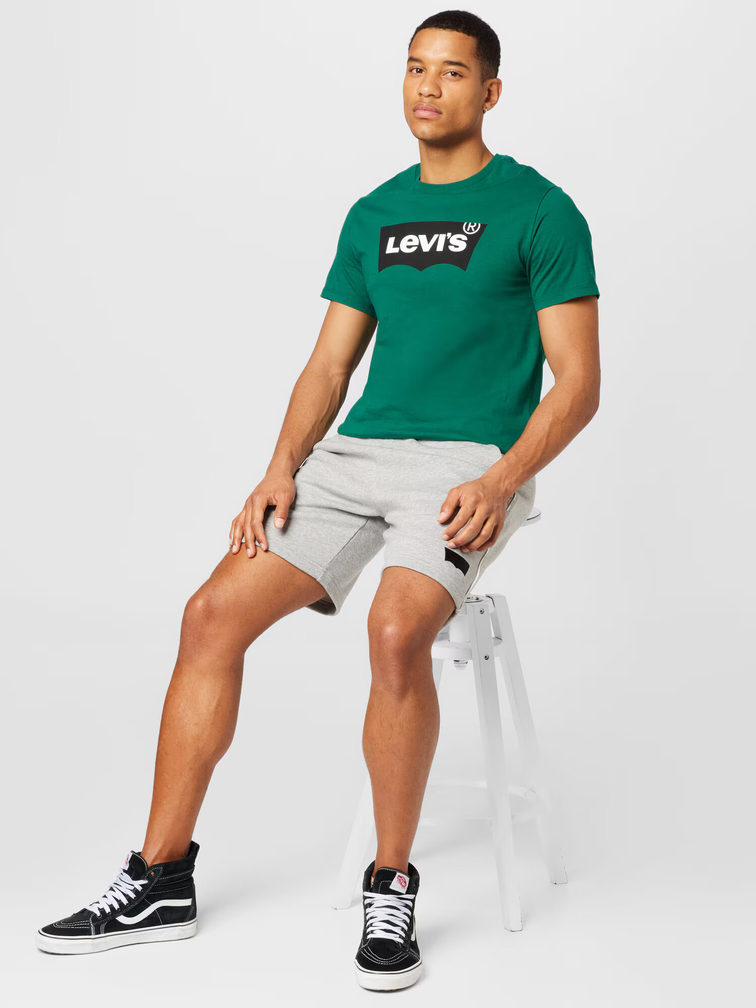 LEVI'S Majica travnato zelena / črna / bela - Pepit.si