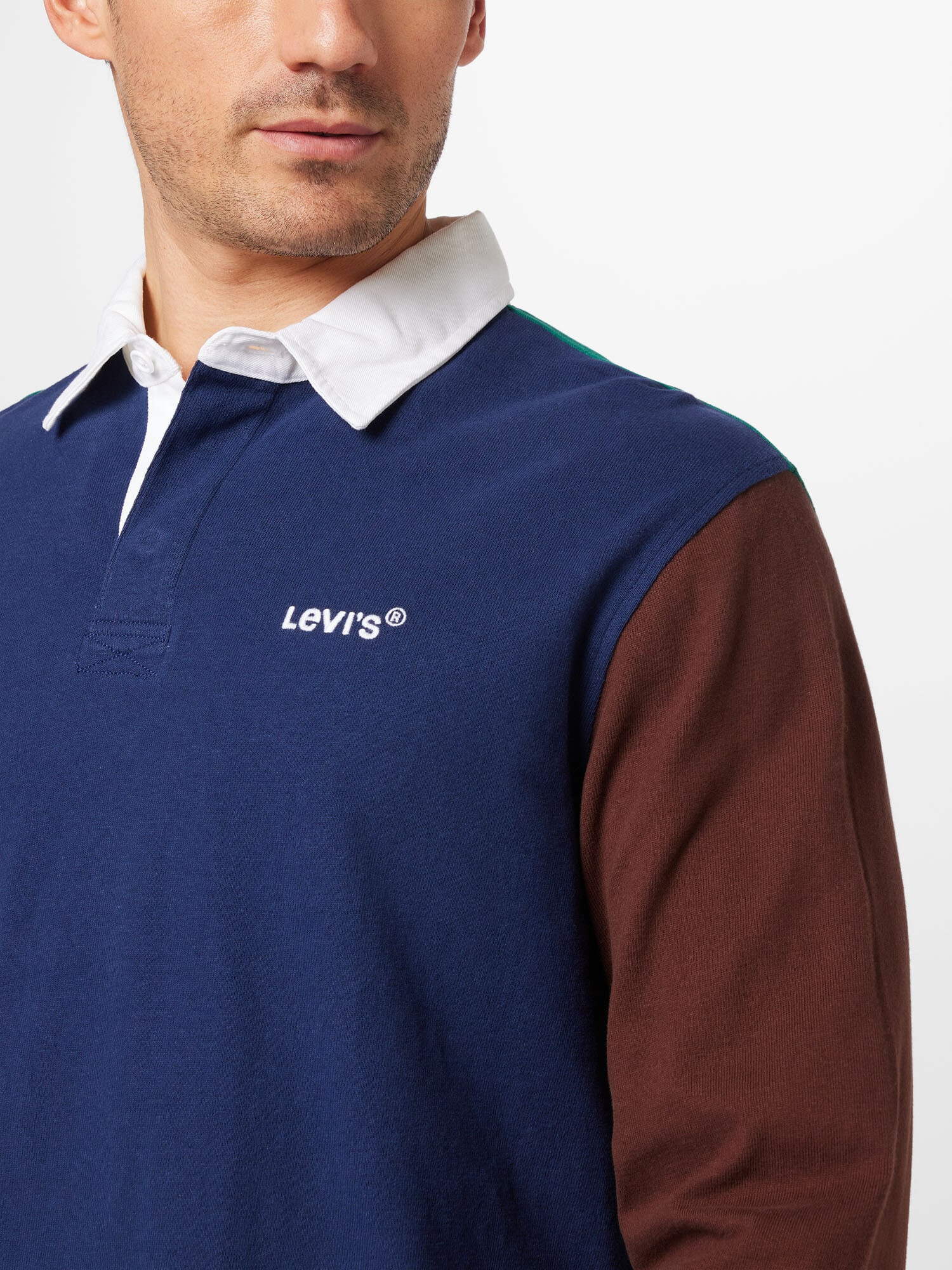 LEVI'S Majica 'UNION RUGBY' mornarska / smaragd / bordo / bela - Pepit.si