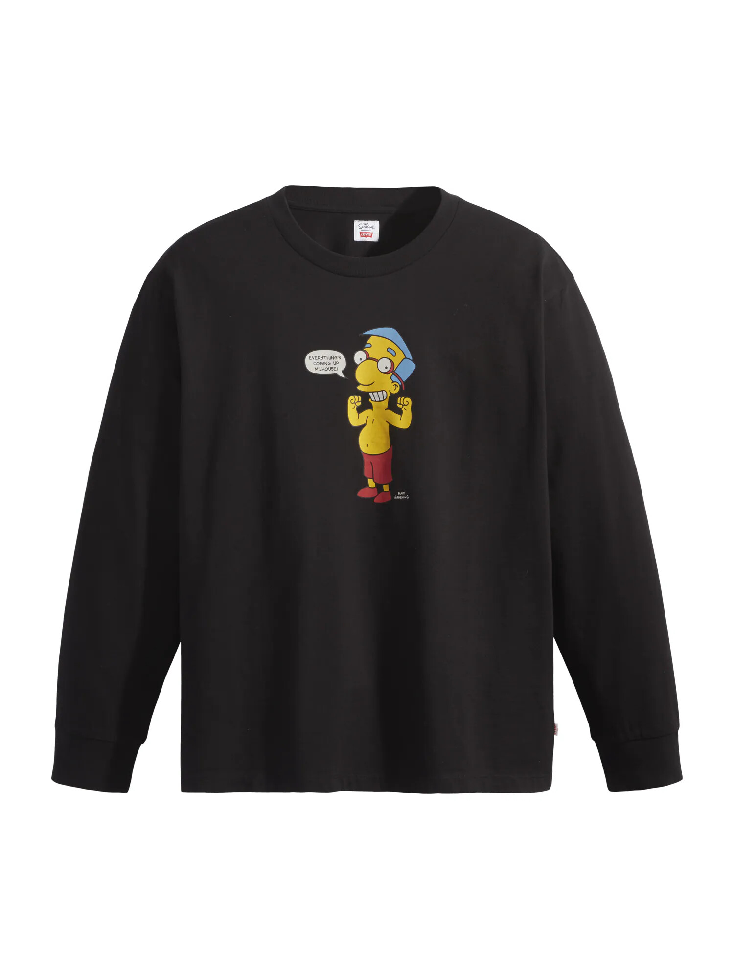 LEVI'S Majica 'XSIMPSONS U L/S TEE' črna - Pepit.si