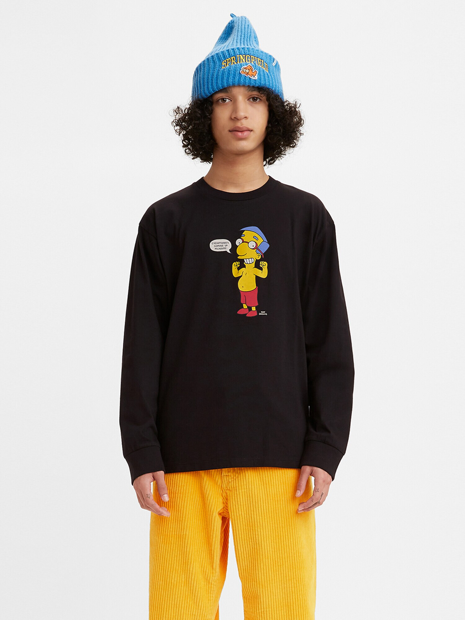 LEVI'S Majica 'XSIMPSONS U L/S TEE' črna - Pepit.si