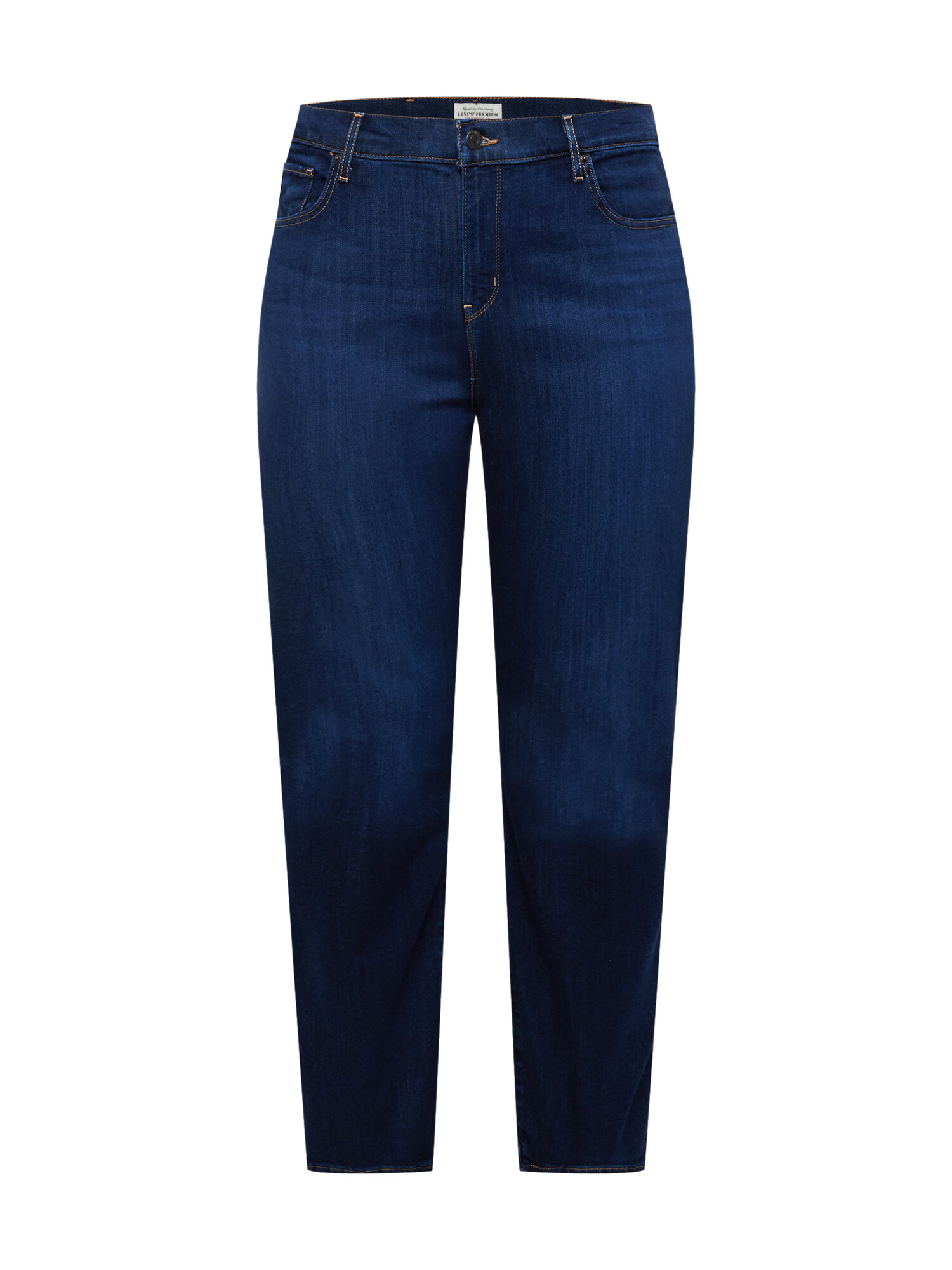 Levi's® Plus Kavbojke '724 PL HR STRAIGHT DARK INDIGO - WORN IN' temno modra - Pepit.si