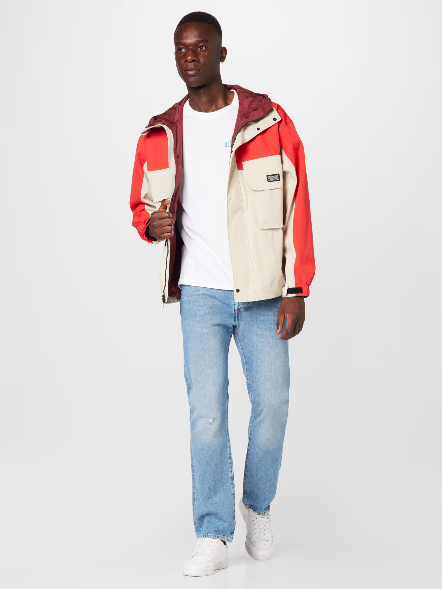 LEVI'S Prehodna jakna 'BARTLETT UTILITY JACKET REDS' kremna / temno oranžna - Pepit.si