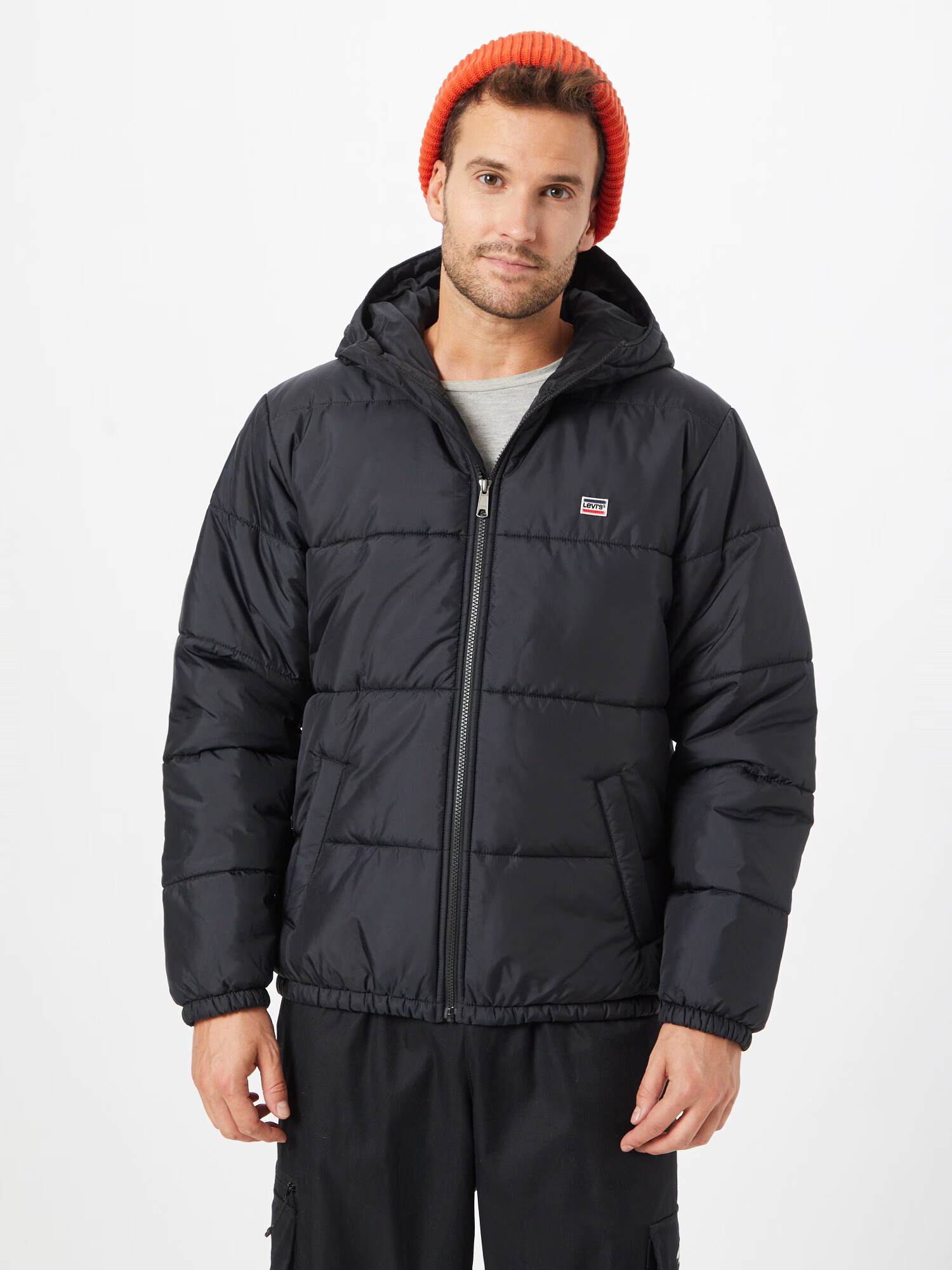 LEVI'S Prehodna jakna 'TELEGRAPH HOOD SHRT JKT BLACKS' črna - Pepit.si