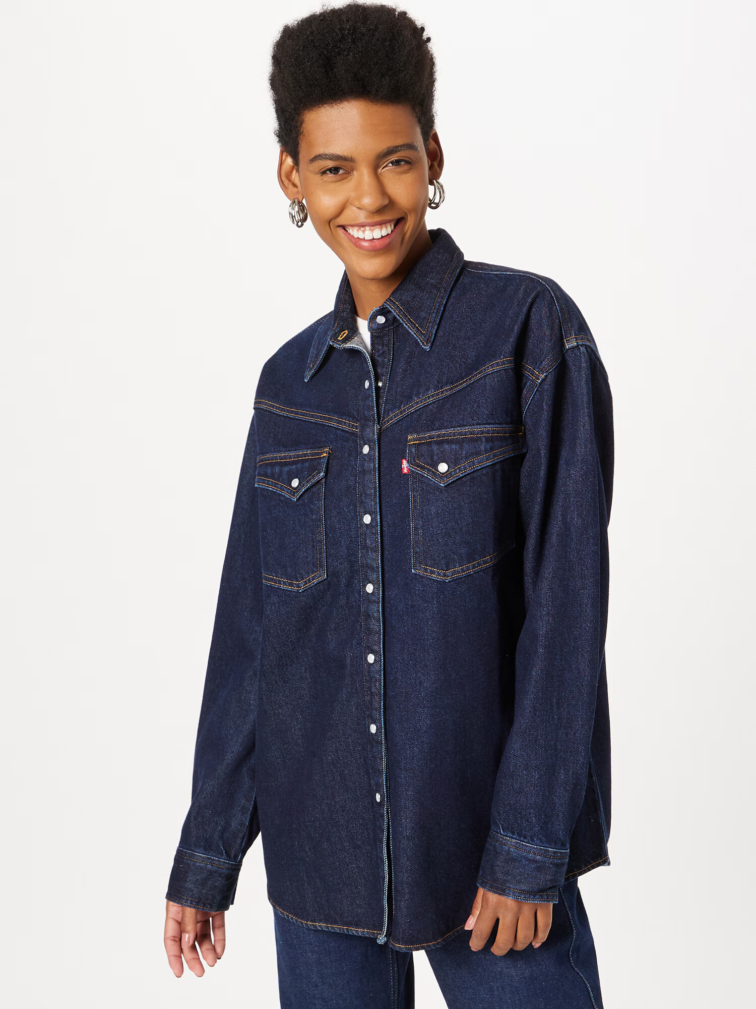 LEVI'S Bluza 'DORSEY XL WESTERN DARK INDIGO - FLAT FINISH' moder denim - Pepit.si