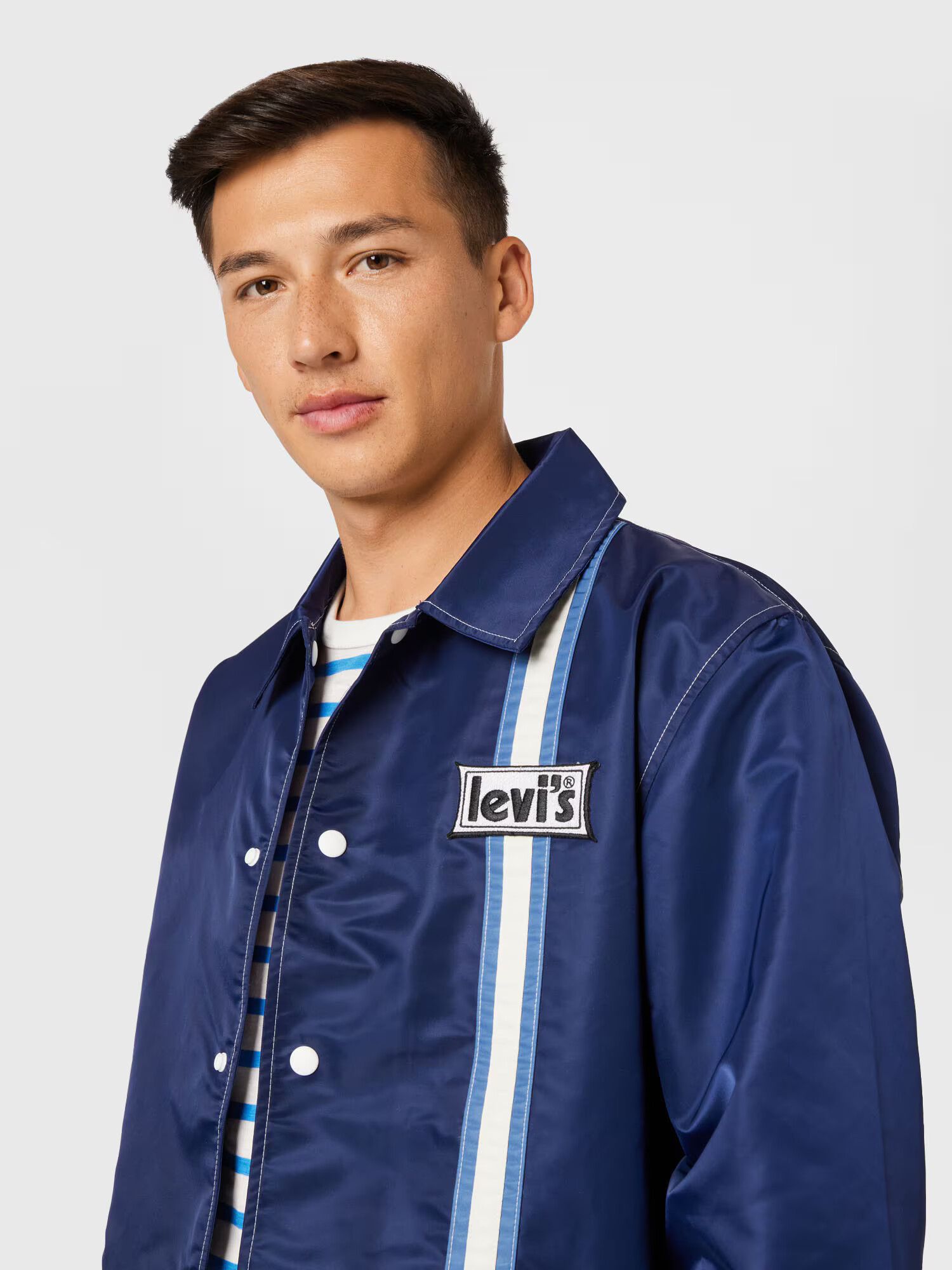 LEVI'S Prehodna jakna 'Merritt' mornarska / dimno modra / bela - Pepit.si