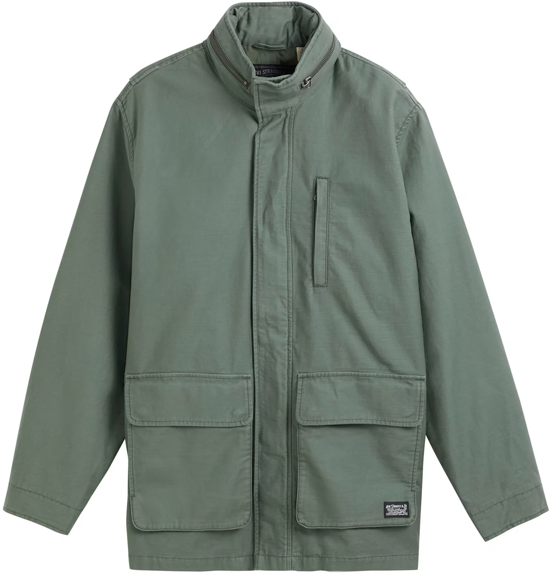 LEVI'S Prehodna jakna 'FULTON FIELD COAT GREENS' temno siva / pastelno zelena / bela - Pepit.si