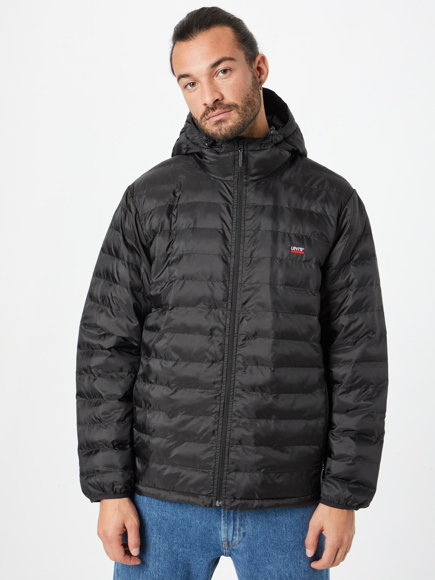 LEVI'S Prehodna jakna 'PRESIDIO PKBL HOODED JKT BLACKS' črna - Pepit.si