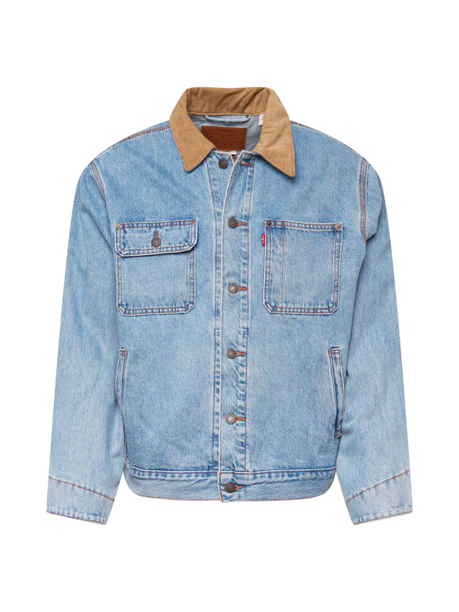 LEVI'S Prehodna jakna 'SUNSET TRUCKER LIGHT INDIGO - WORN IN' kamela / moder denim - Pepit.si