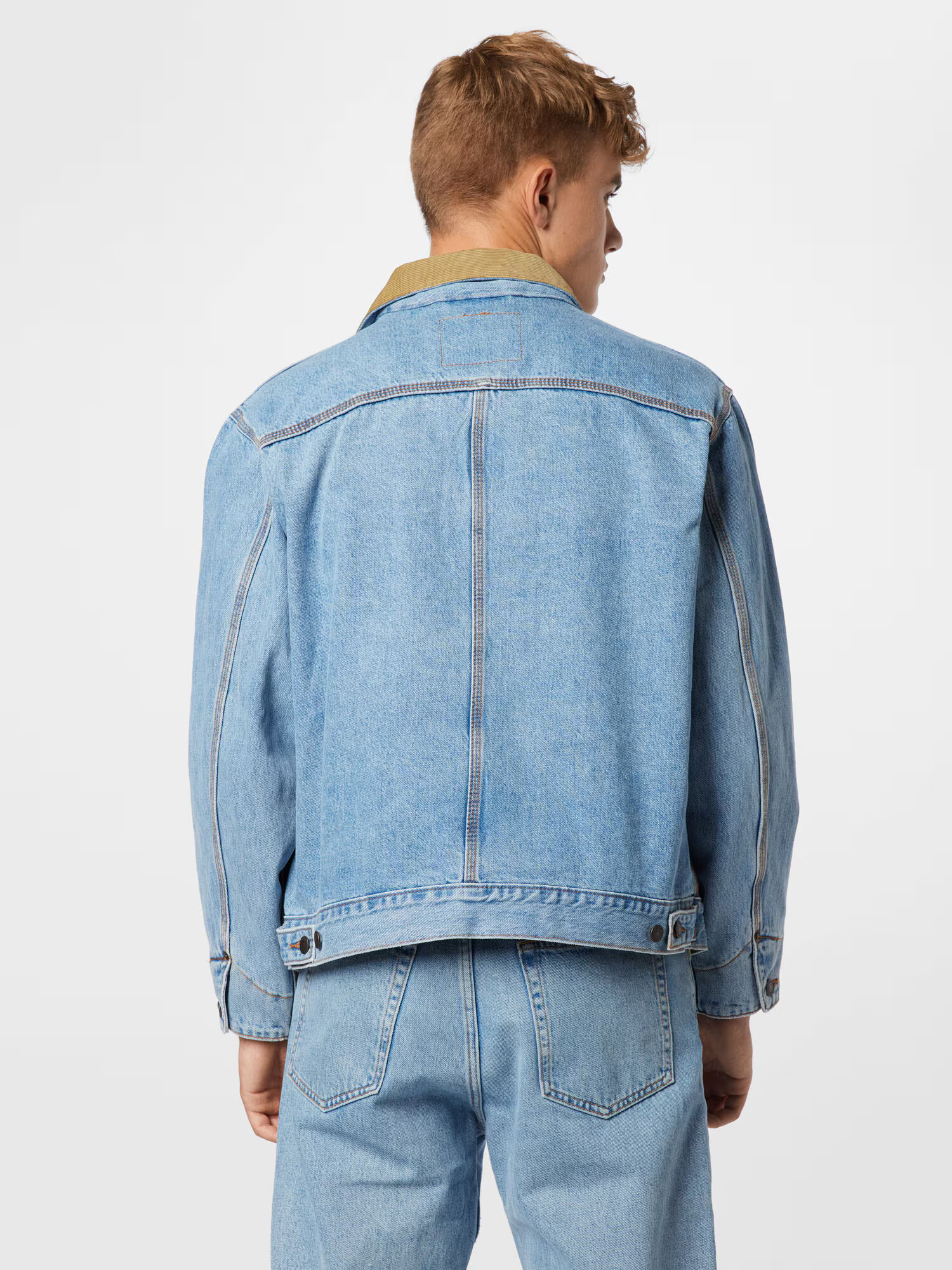 LEVI'S Prehodna jakna 'SUNSET TRUCKER LIGHT INDIGO - WORN IN' kamela / moder denim - Pepit.si