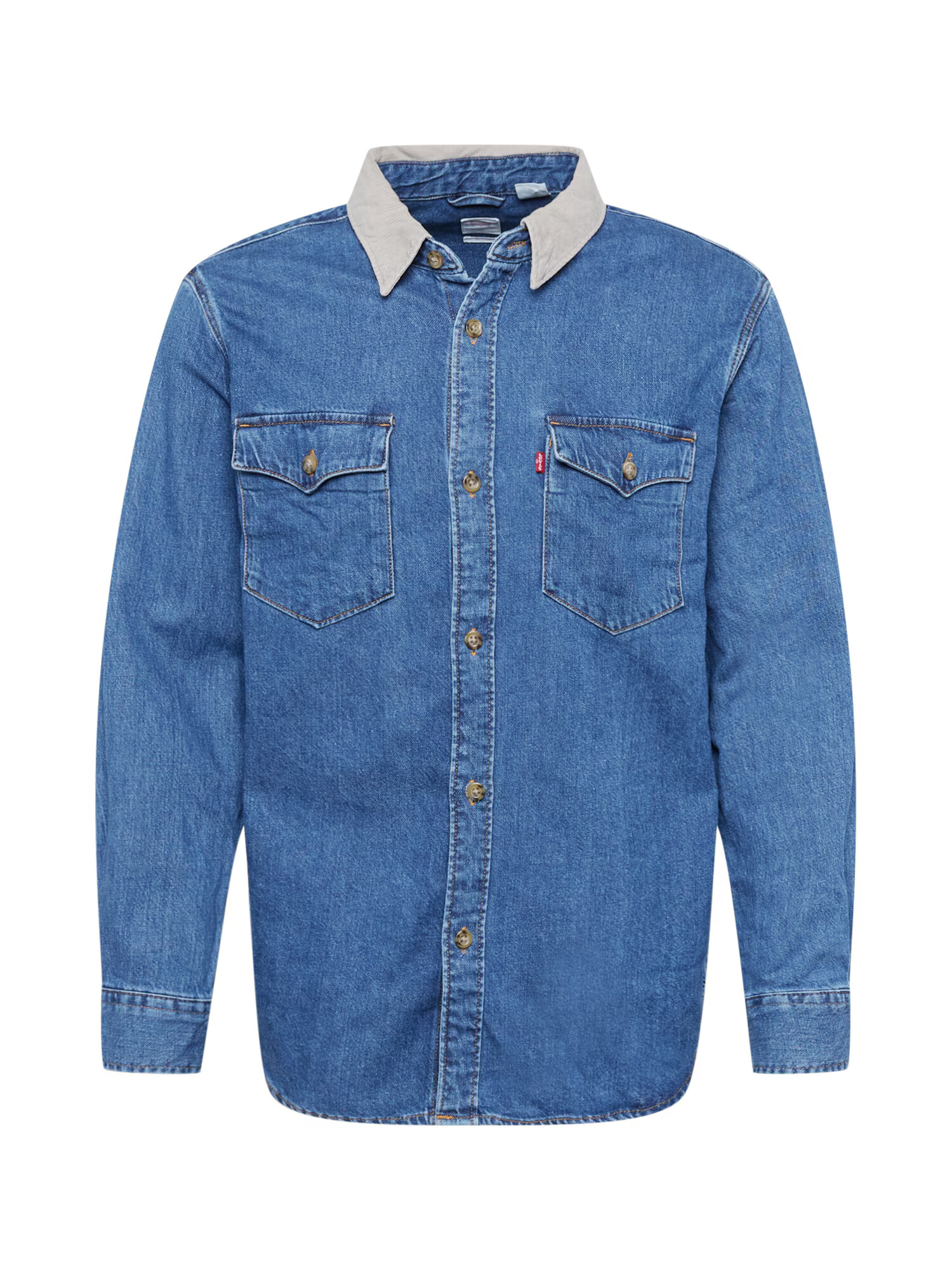 LEVI'S Srajca 'RELAXED FIT WESTERN MED INDIGO - FLAT FINISH' moder denim - Pepit.si