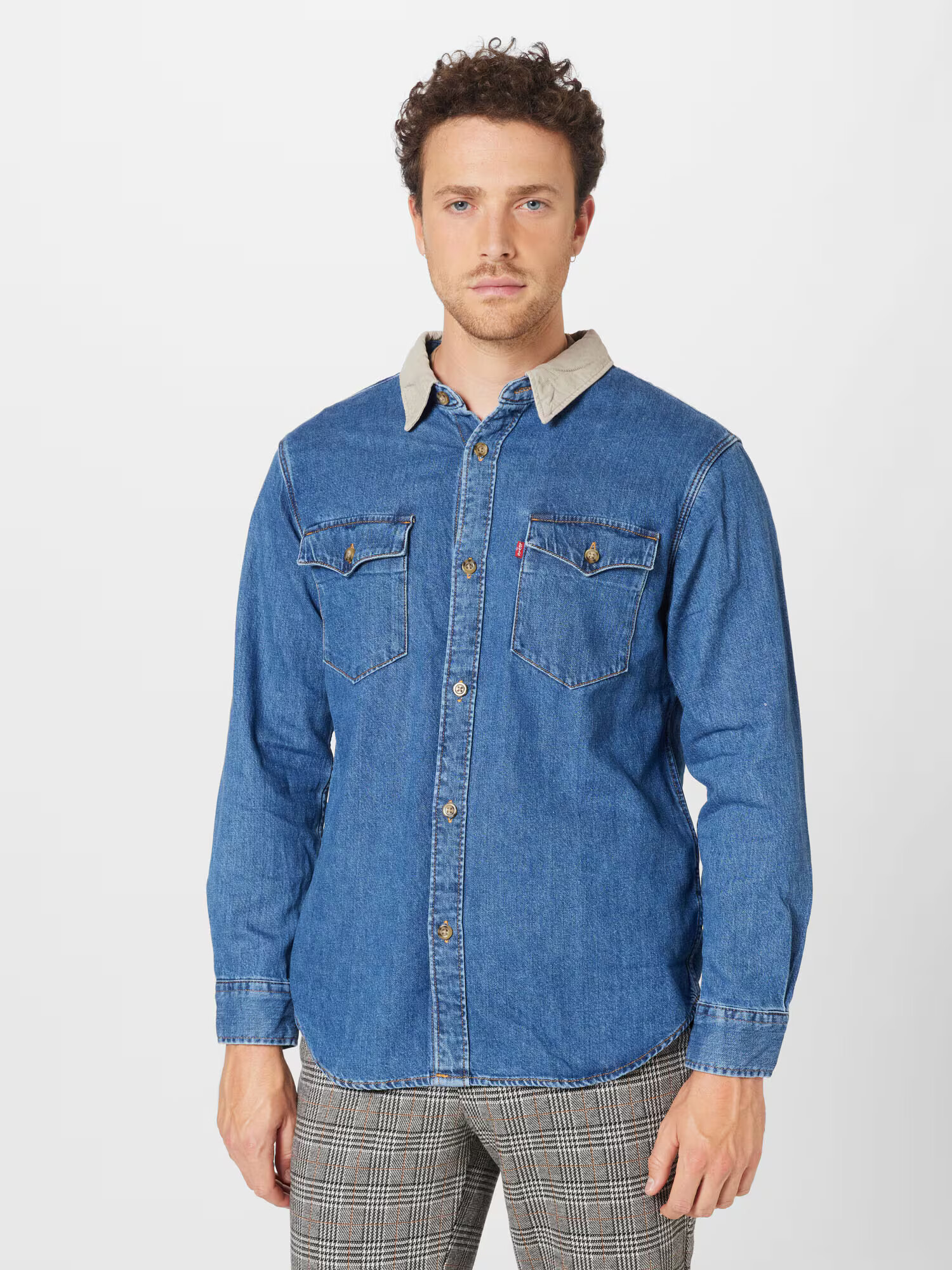 LEVI'S Srajca 'RELAXED FIT WESTERN MED INDIGO - FLAT FINISH' moder denim - Pepit.si