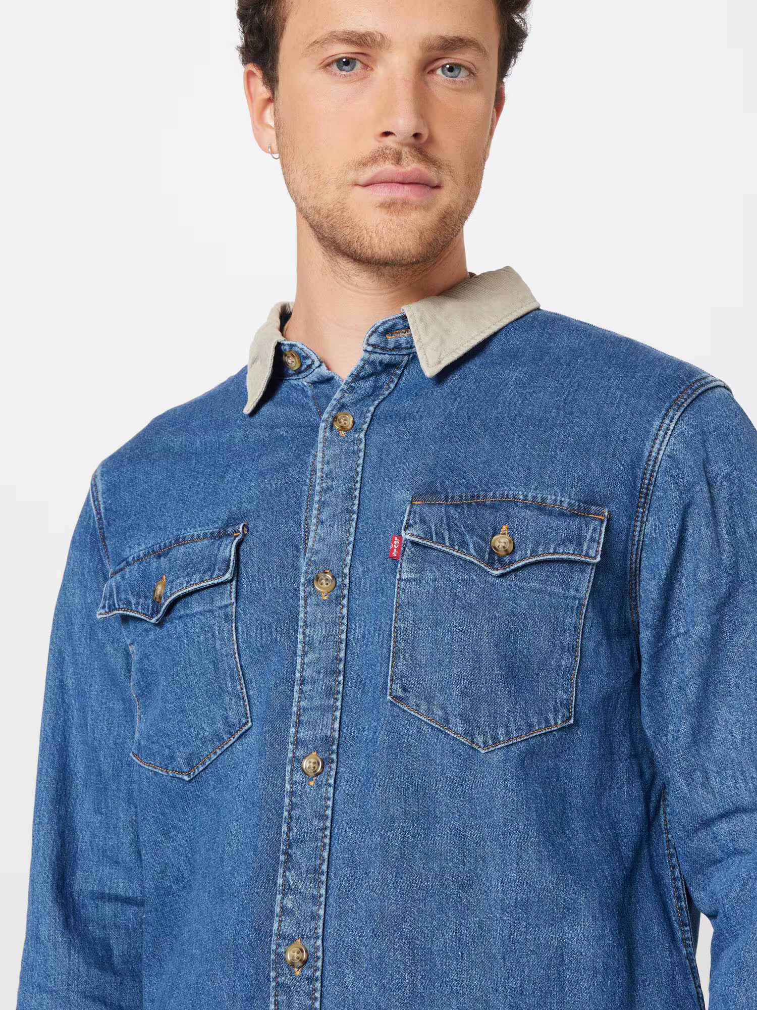 LEVI'S Srajca 'RELAXED FIT WESTERN MED INDIGO - FLAT FINISH' moder denim - Pepit.si