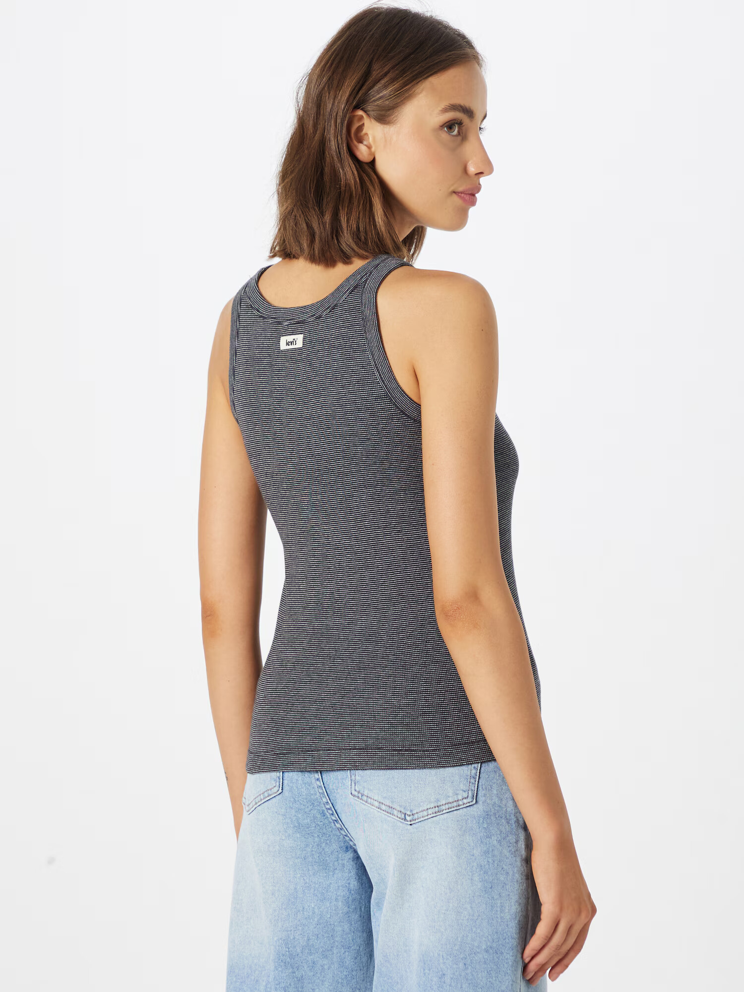 LEVI'S Top 'RACER TANK BLACKS' črna / bela - Pepit.si