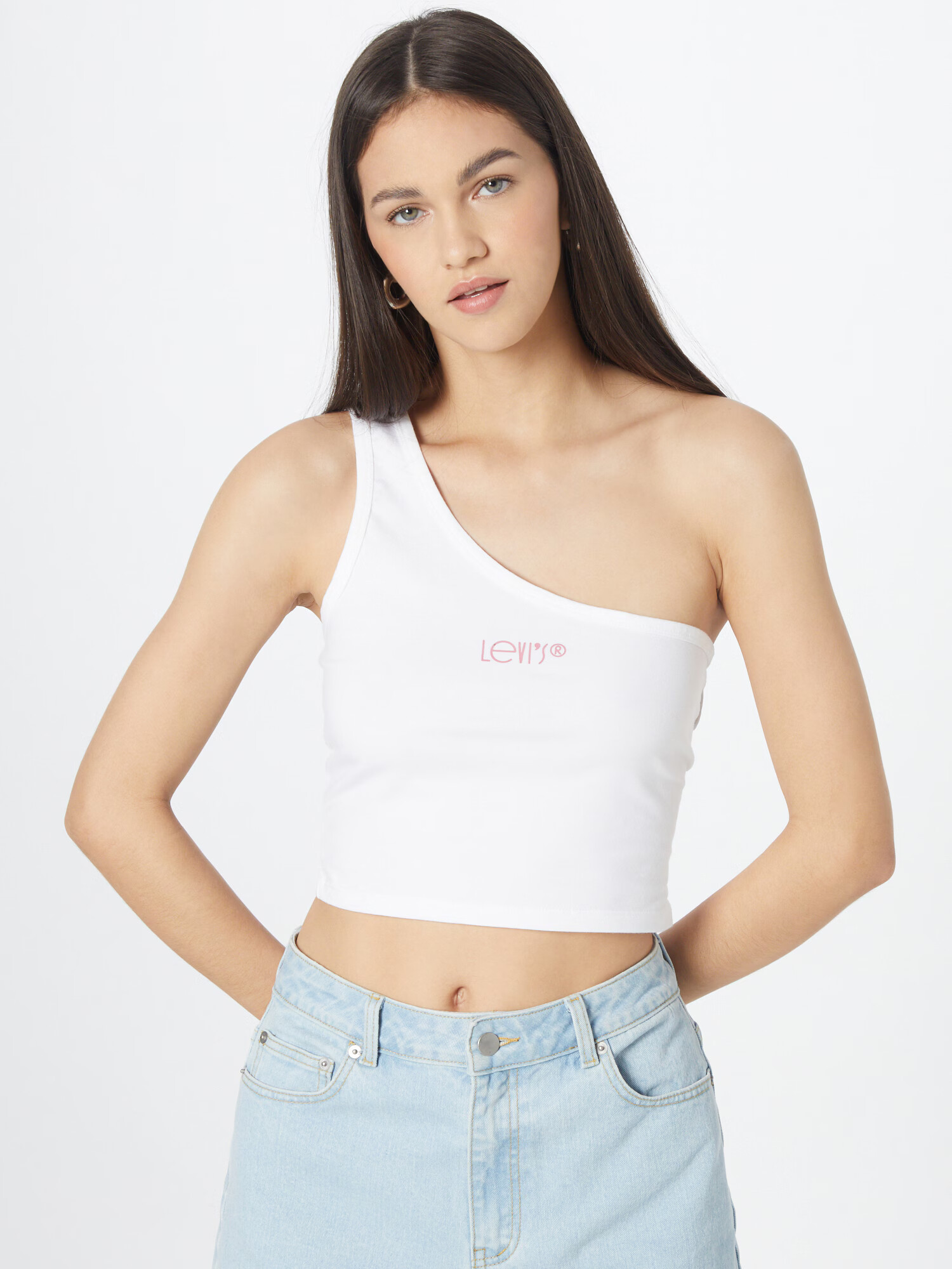 LEVI'S Top 'GRAPHIC POOL TANK NEUTRALS' staro roza / bela - Pepit.si