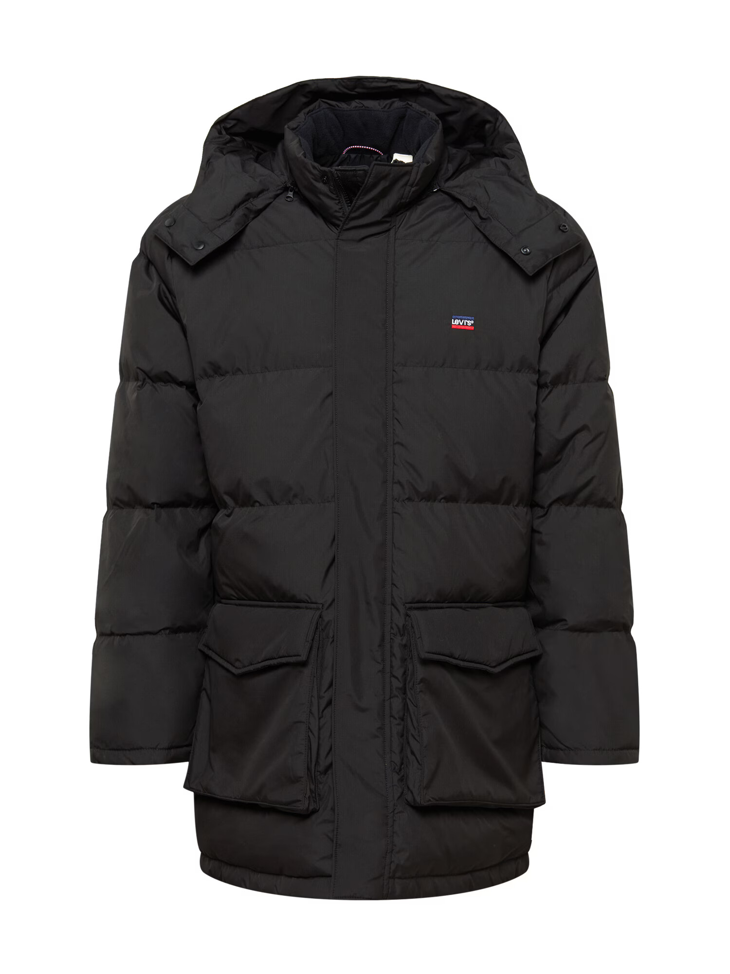 LEVI'S Zimska jakna 'FILLMORE MID PARKA 2.0 BLACKS' modra / rdeča / črna / bela - Pepit.si