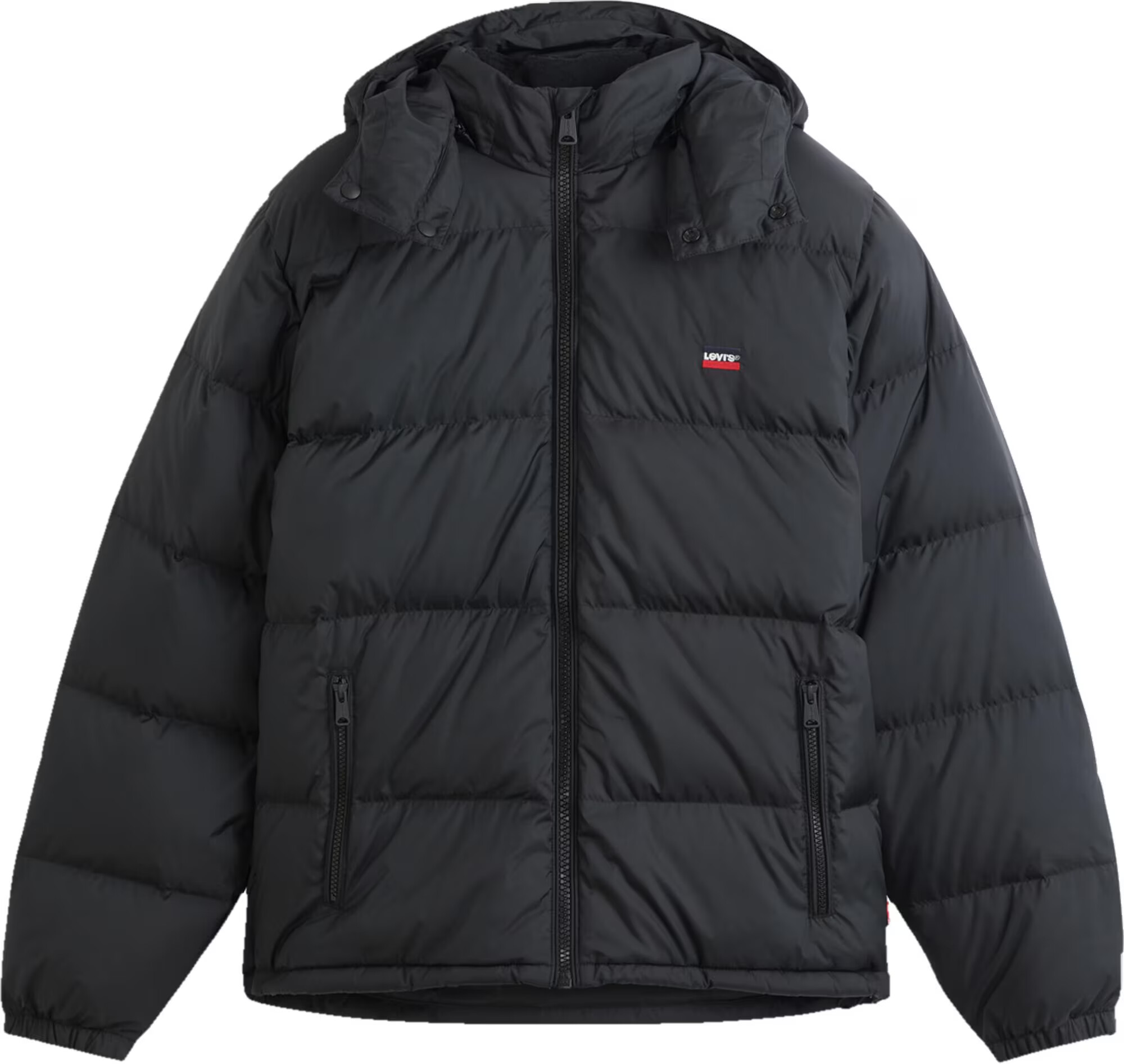 LEVI'S Zimska jakna 'HOODED FILLMORE SHRT JKT BLACKS' črna - Pepit.si