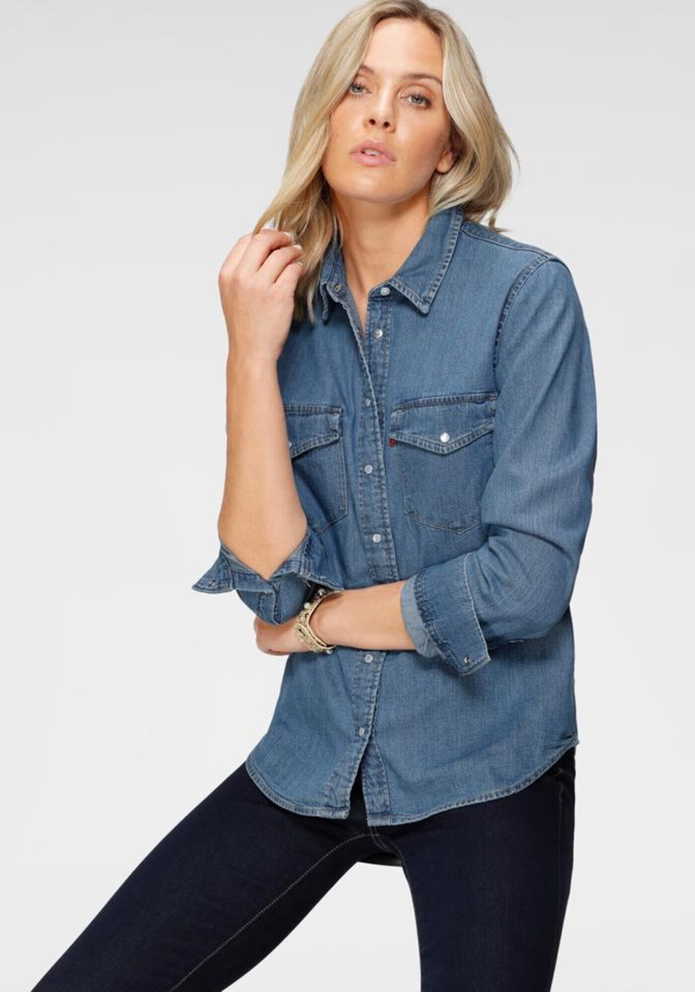 LEVI'S Bluza 'Essential Western' moder denim - Pepit.si