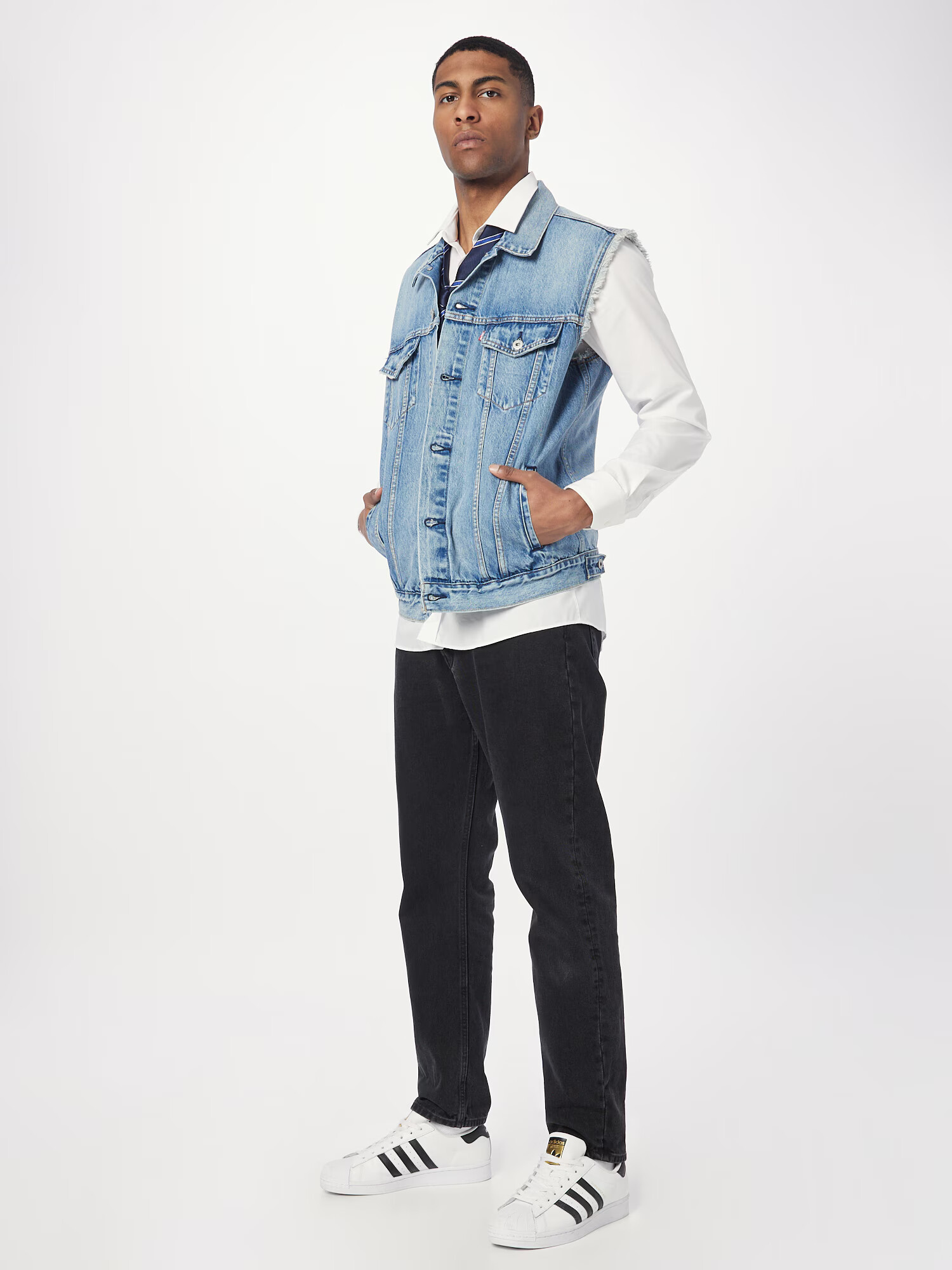 LEVI'S Brezrokavnik moder denim - Pepit.si