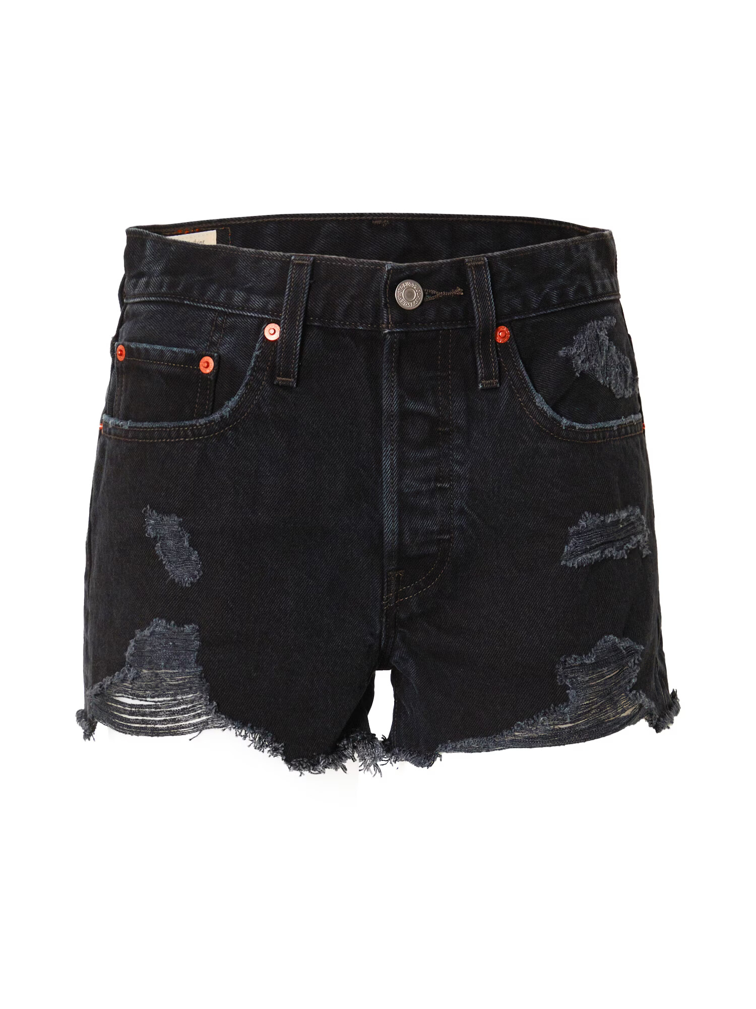 LEVI'S Kavbojke '501® ORIGINAL SHORT DARK INDIGO - WORN I' črn denim - Pepit.si