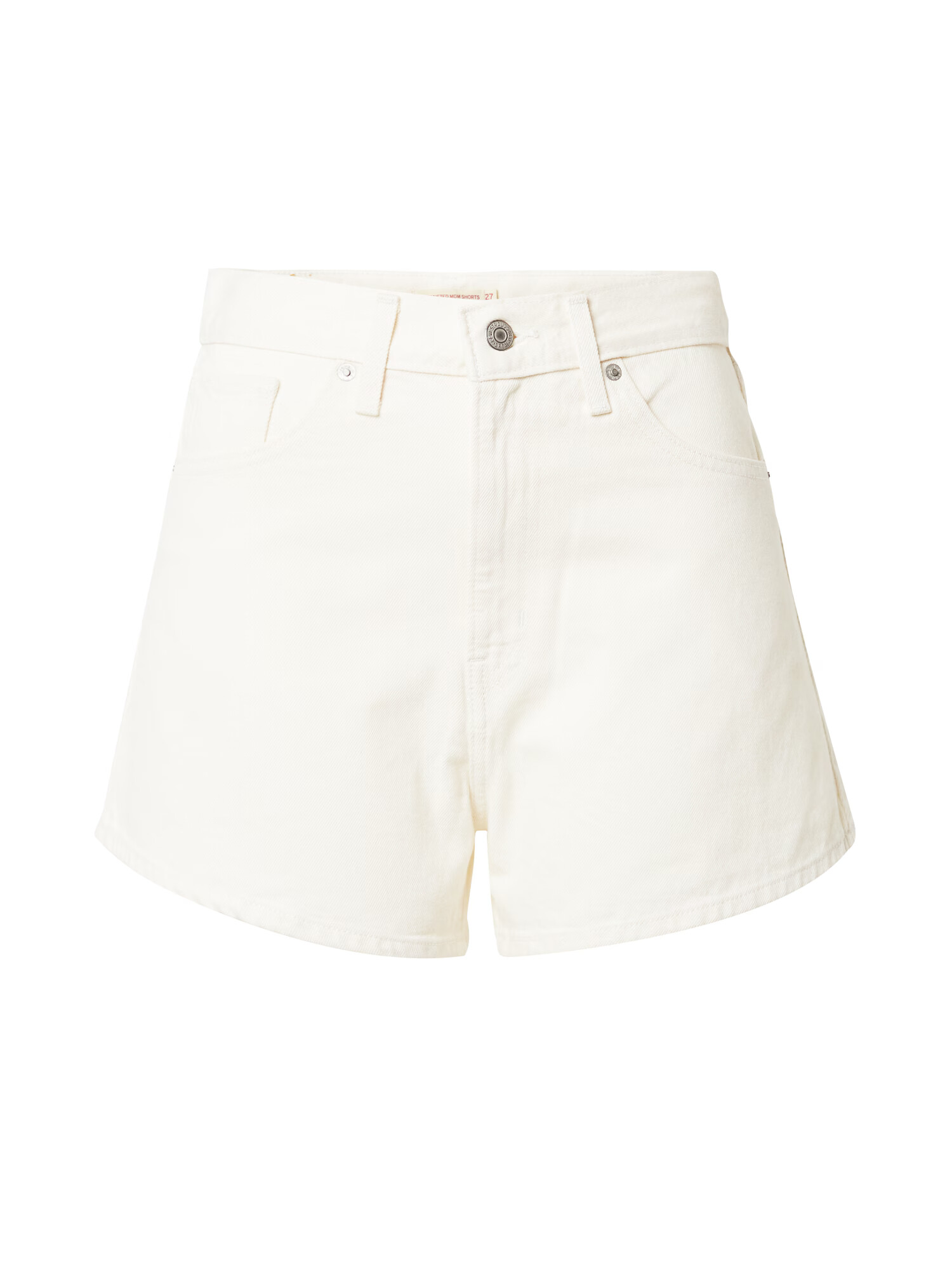 LEVI'S Kavbojke 'HIGH WAISTED MOM SHORT' bel denim - Pepit.si