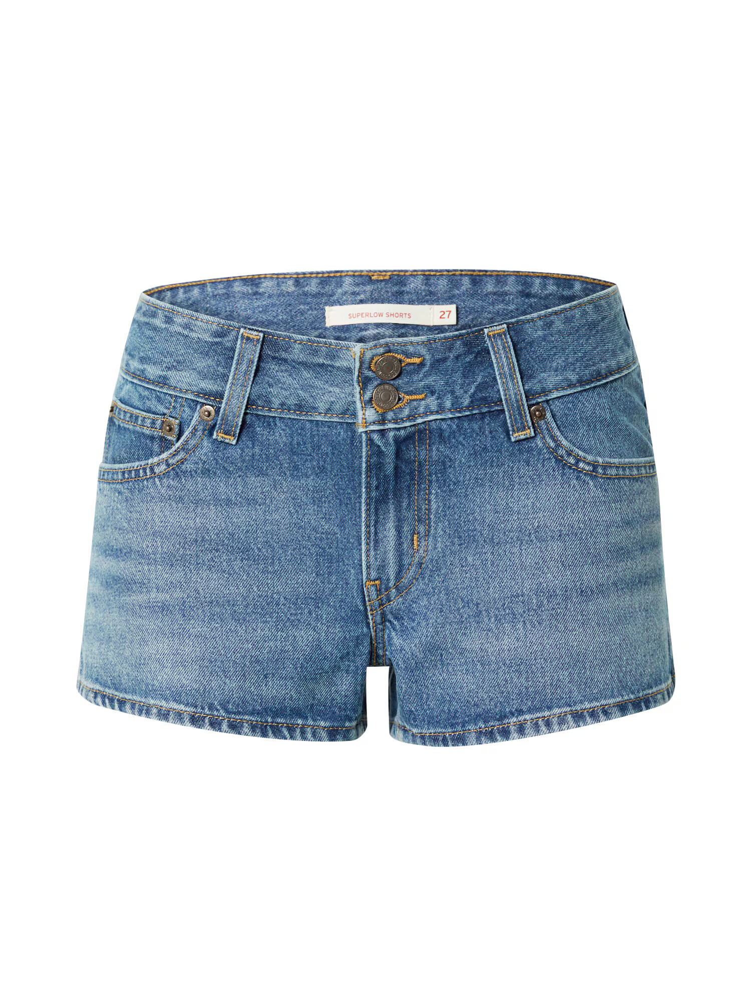 LEVI'S Kavbojke 'SUPERLOW SHORT BLACKS' moder denim - Pepit.si