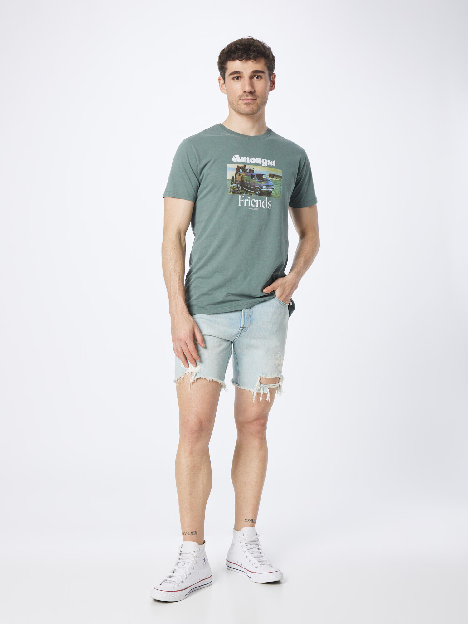 LEVI'S Kavbojke '501 93 SHORTS AC465 MEDIUM IND' svetlo modra - Pepit.si