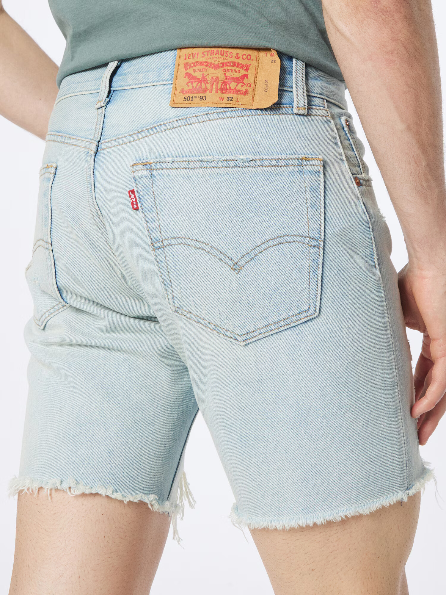 LEVI'S Kavbojke '501 93 SHORTS AC465 MEDIUM IND' svetlo modra - Pepit.si