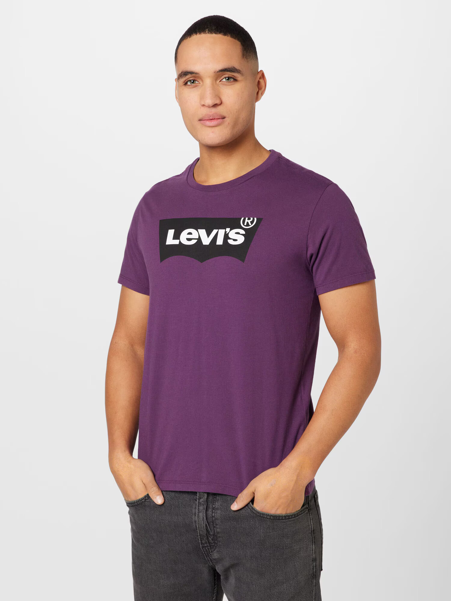 LEVI'S Majica jagoda / črna / bela - Pepit.si