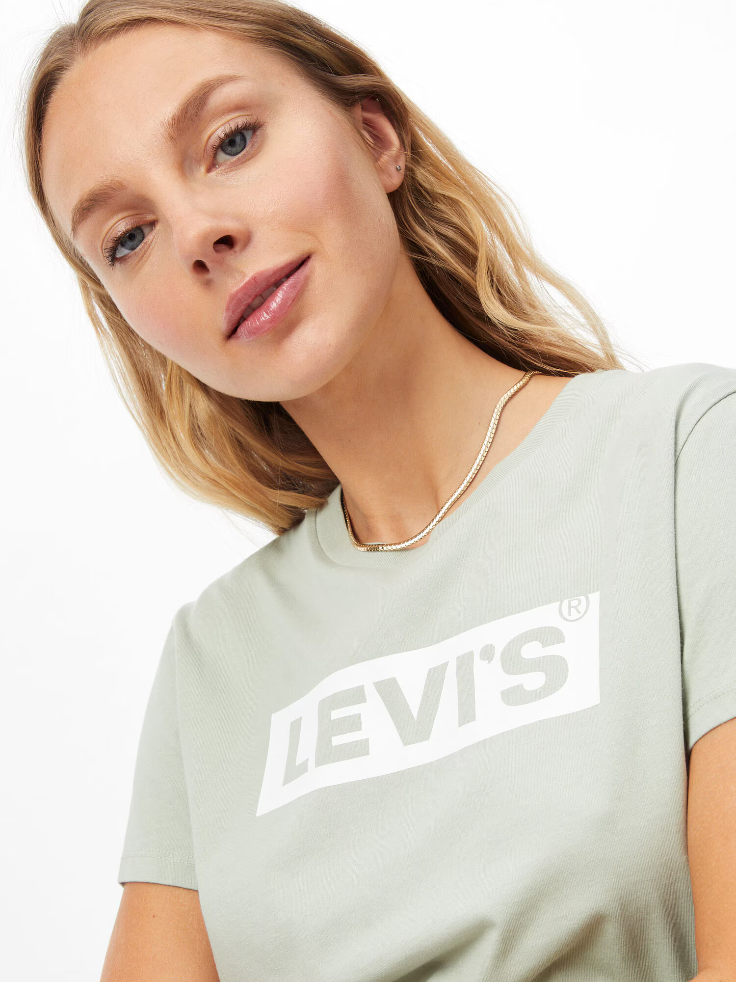 LEVI'S Majica pastelno zelena / bela - Pepit.si