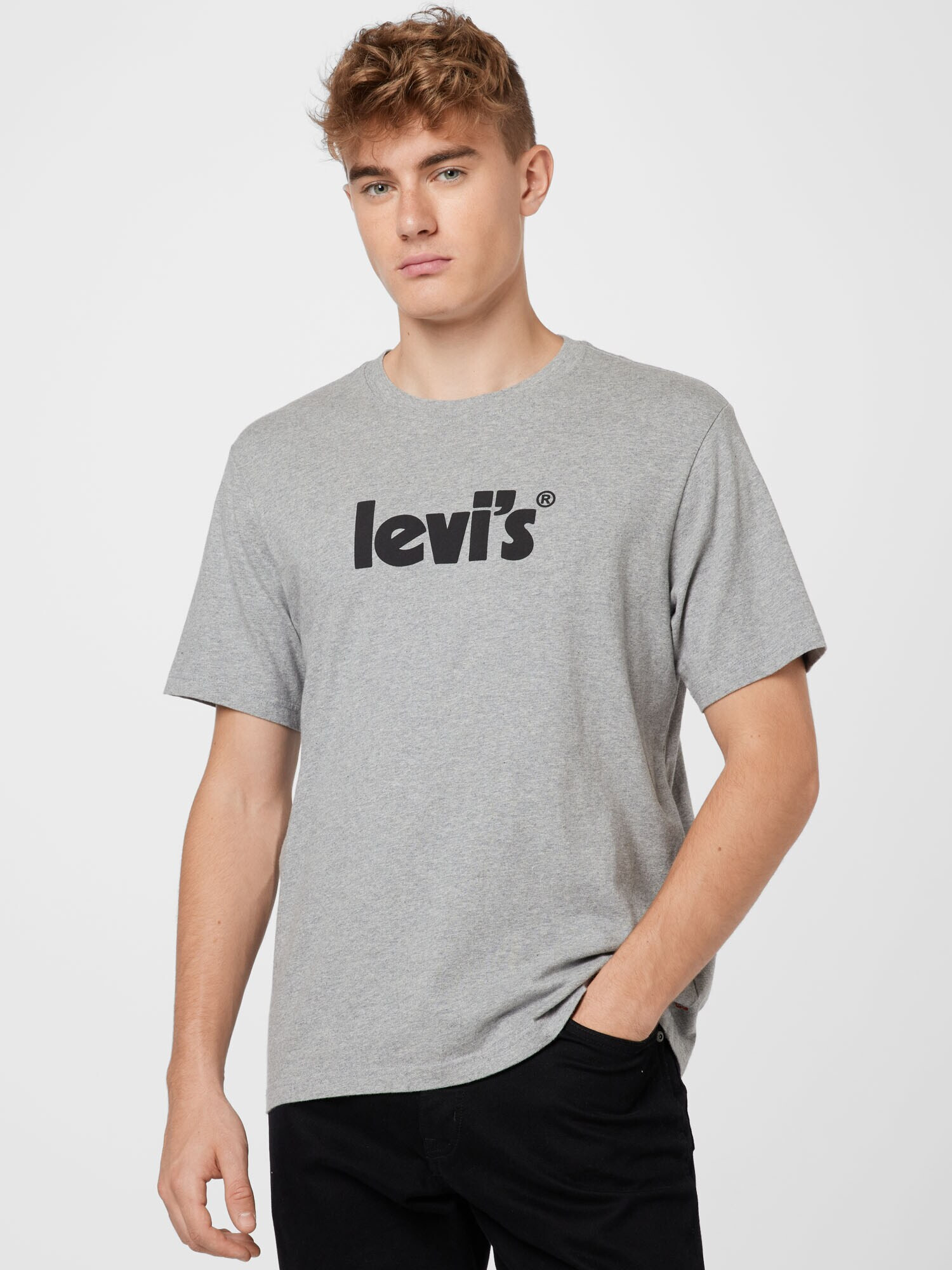 LEVI'S Majica 'SS RELAXED FIT TEE GREYS' pegasto siva / črna - Pepit.si